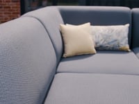 Luna U-Shape Outdoor Fabric Sofa Set with Altura Rising Table in Grey
