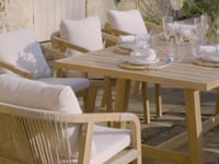 Quay 8 Seat Rectangular Dining Set In Linen