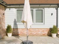 Zelos 2.5m Square Parasol with LED Lighting in Grey