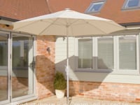 Zelos 2.5M Round Parasol with LED Lighting in Navy
