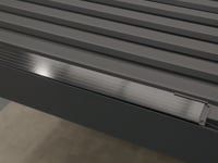 PergoSTET Lite 3m x 4m Metal Rectangular Pergola With Motorised Louvres and LED Lighting in Grey