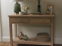 Amberley 2 Drawers Console Table in Light Oak