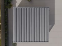 PergoSTET Deluxe Frame Only 3m x 3m Square Pergola with Motorised LED Louvres in Grey