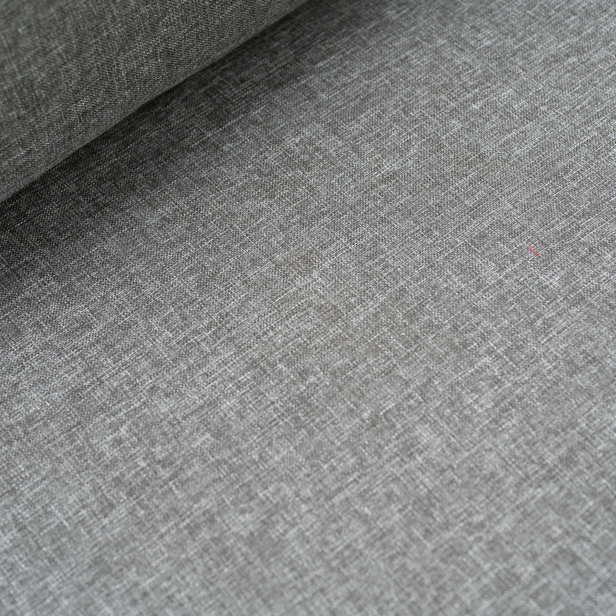 Close-up of the Rhea 2 Seat Sofa Set in Grey, featuring light gray textured fabric with a fine woven pattern and a soft matte finish—perfect for modern outdoor lounge areas.