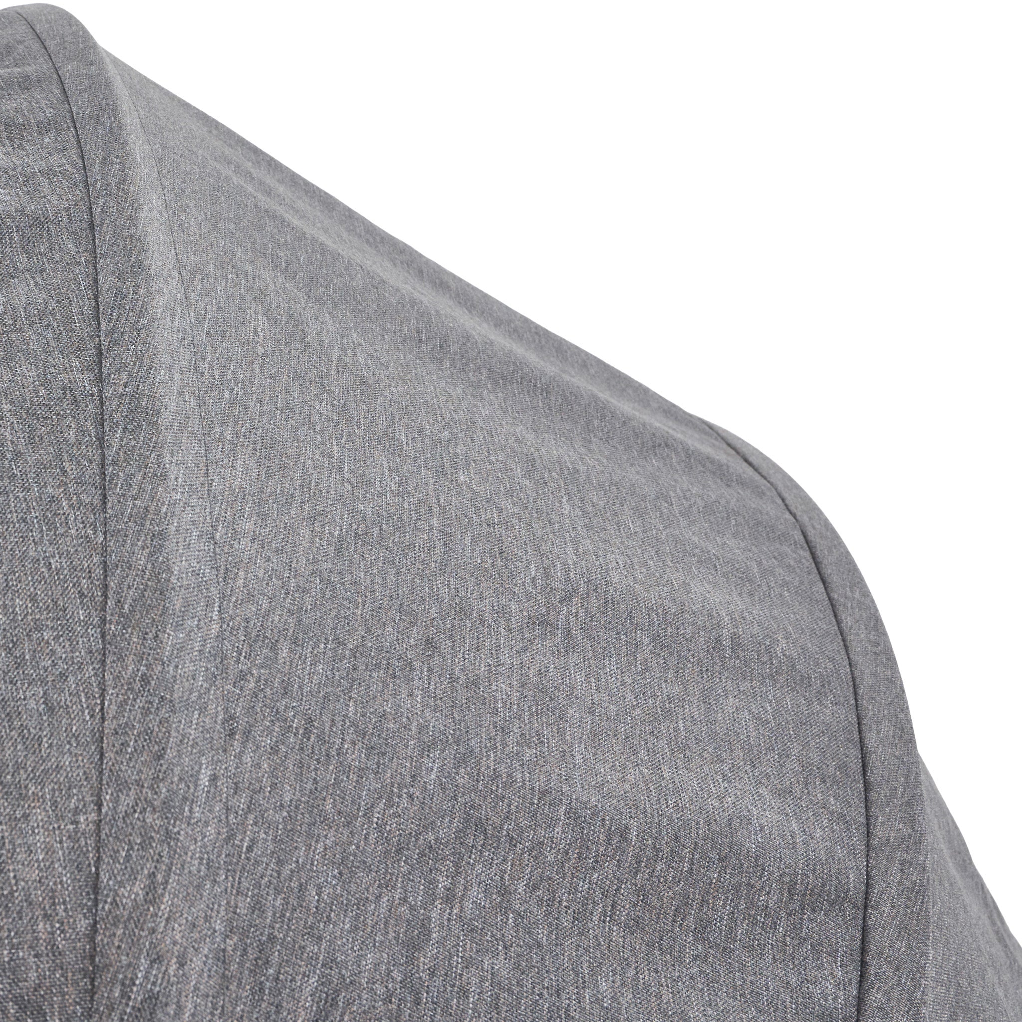 Close-up of the Pacific Lifestyle Bermuda Daybed in Stone Grey, highlighting the intricate fabric texture and seam details crafted from weatherproof material.
