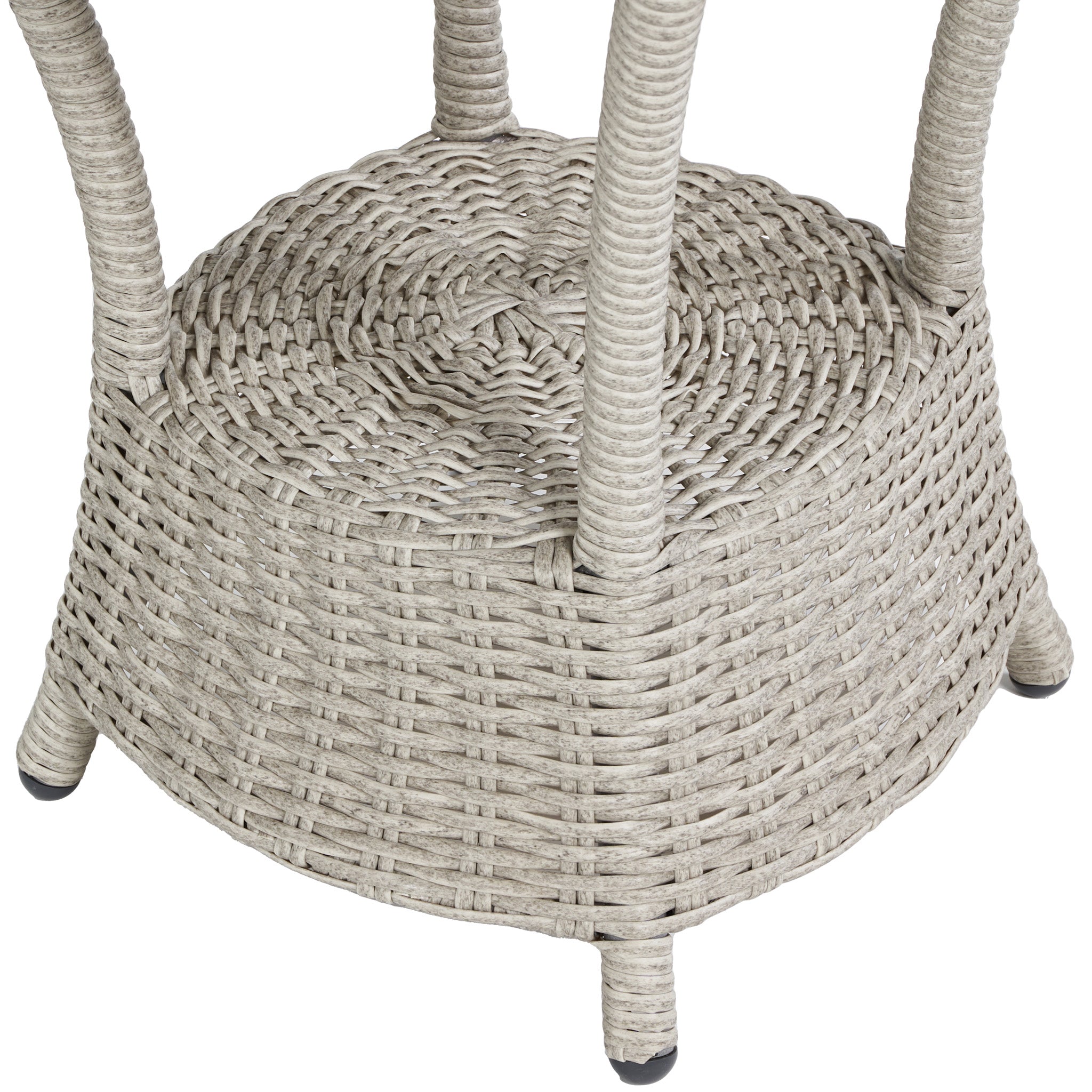 Antigua Bistro Set with Ceramic Top in Stone Grey
