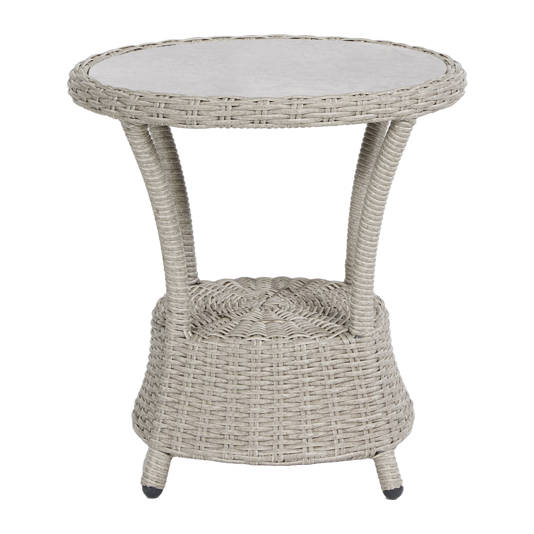 Antigua Bistro Set with Ceramic Top in Stone Grey