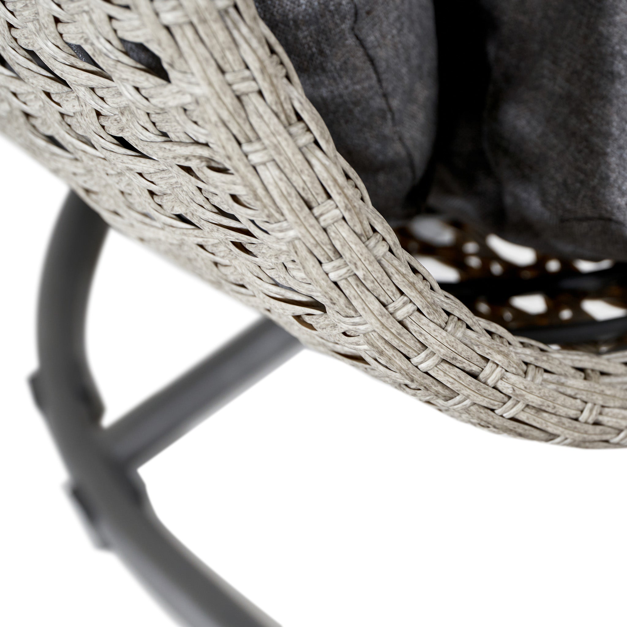 St Kitts Double Hanging Chair in Stone Grey