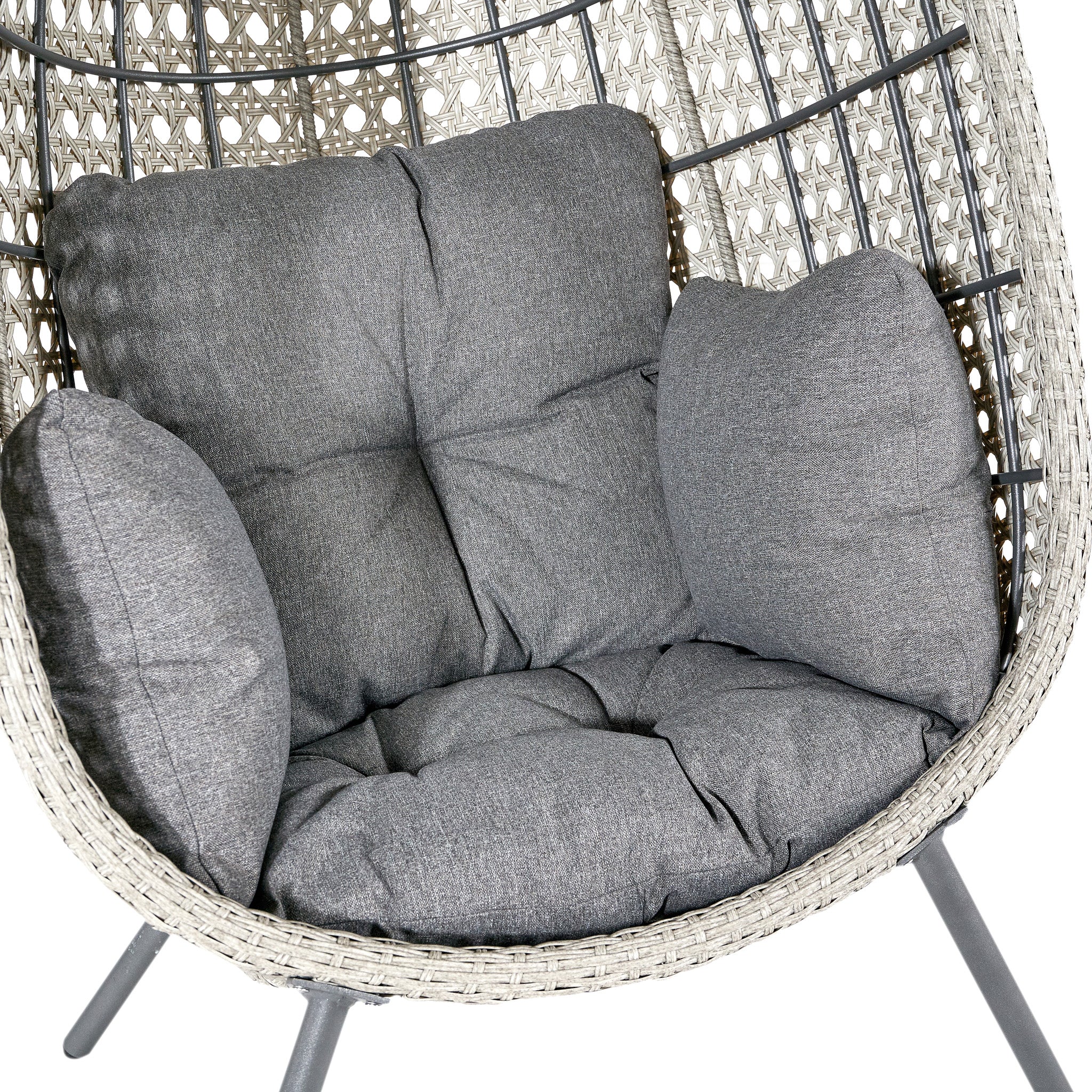 St Kitts Single Nest Chair in Stone Grey