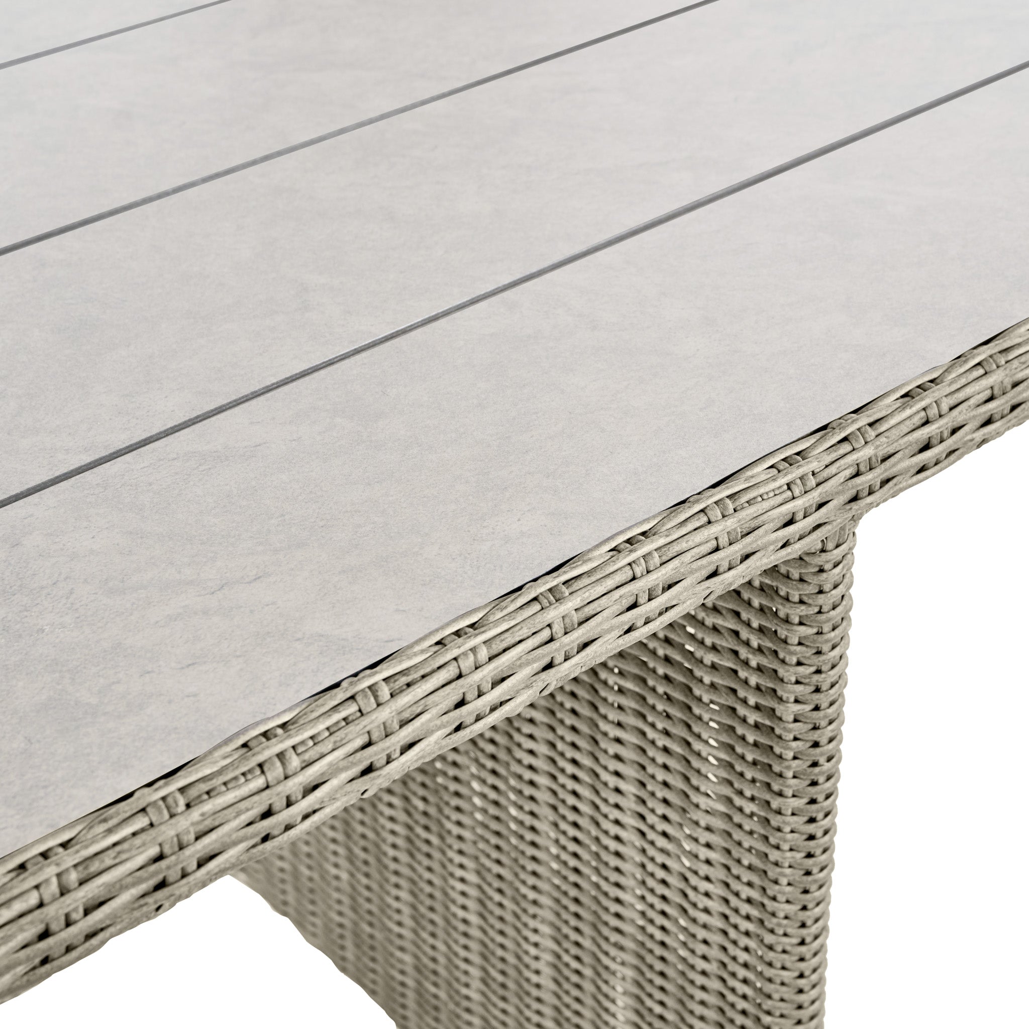 Bermuda Cube Set with Ceramic Top in Stone Grey