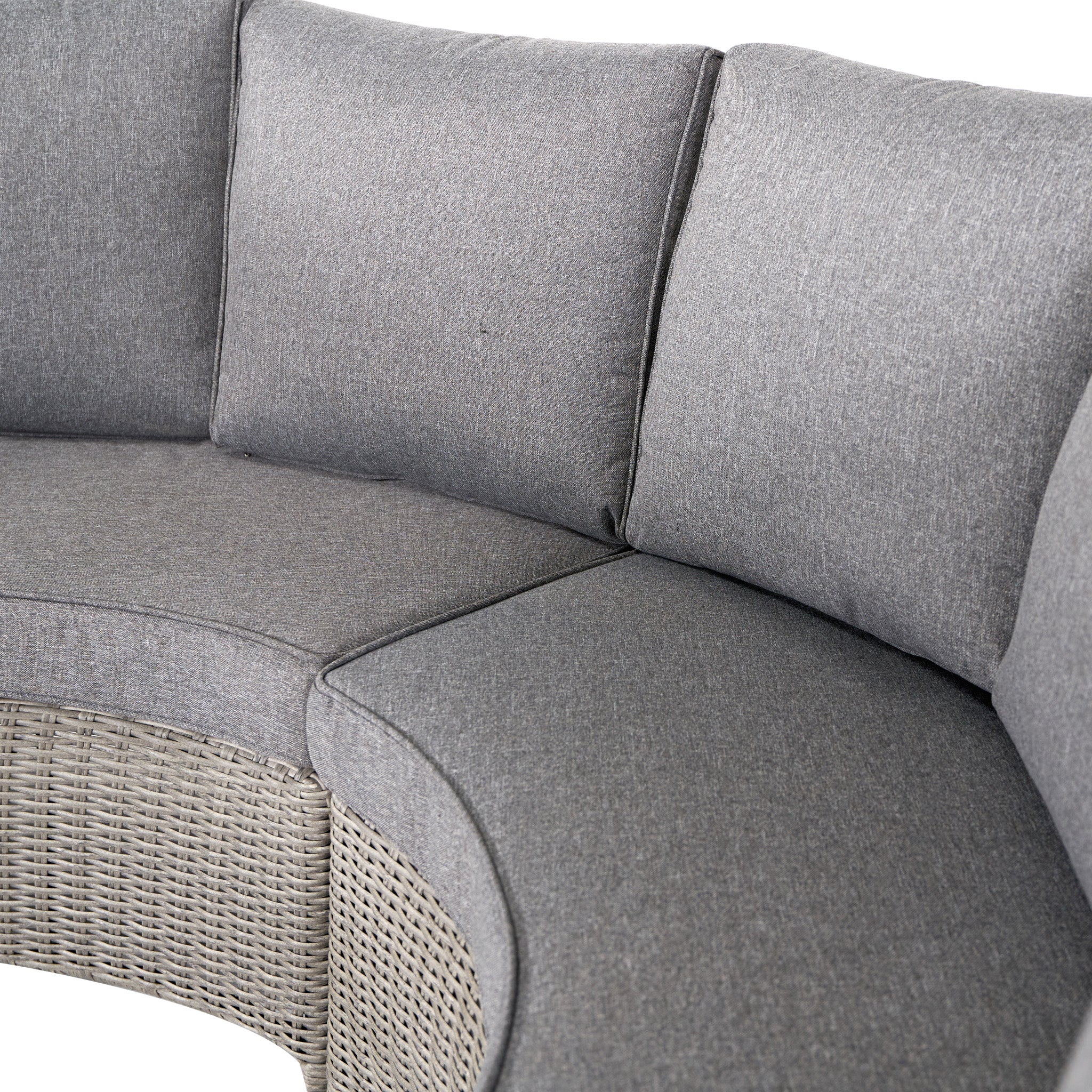 Bermuda Lounge Dining Set with Ceramic Top in Slate Grey