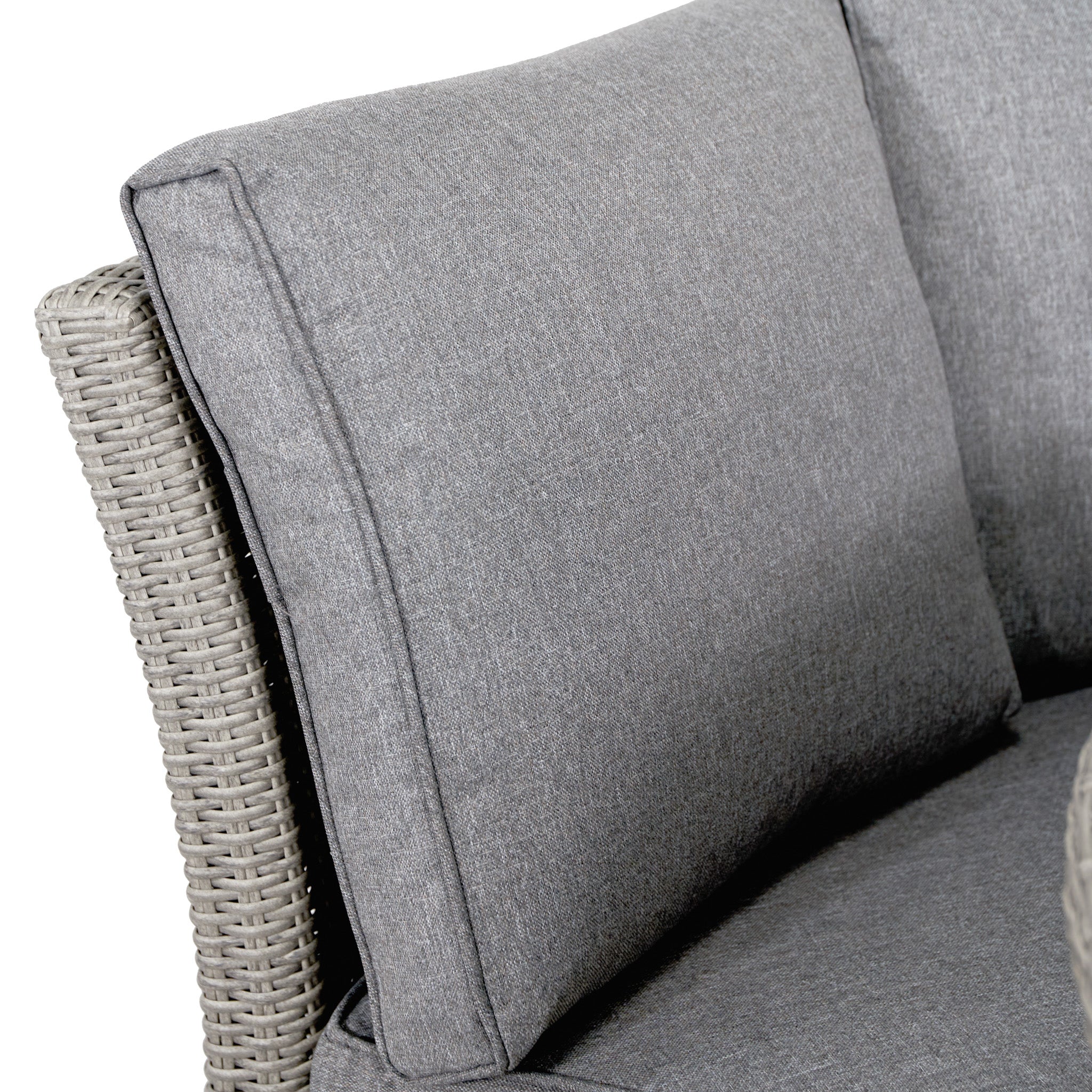 Bermuda Lounge Dining Set with Ceramic Top in Slate Grey