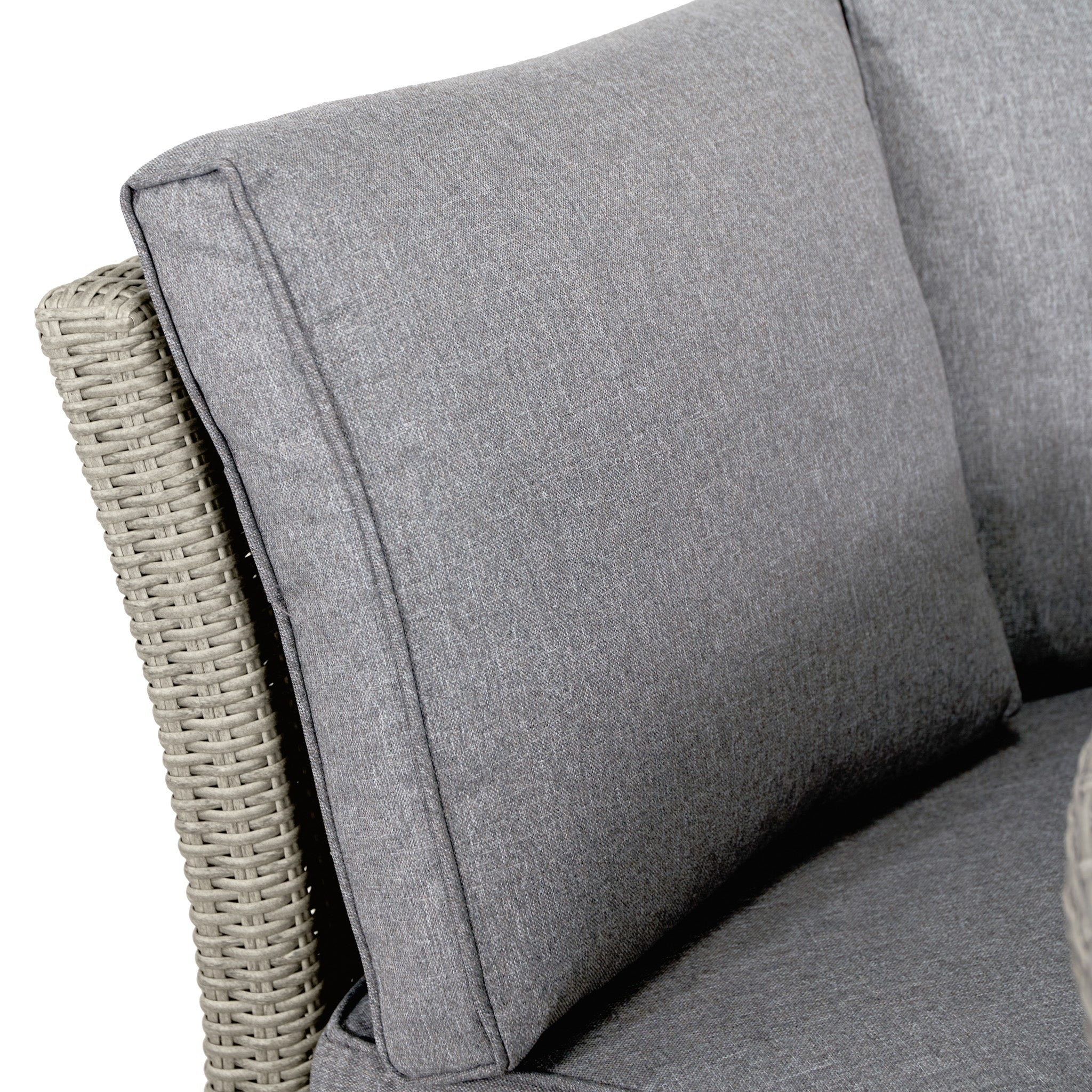 Bermuda Lounge Dining Set with Ceramic Top in Slate Grey
