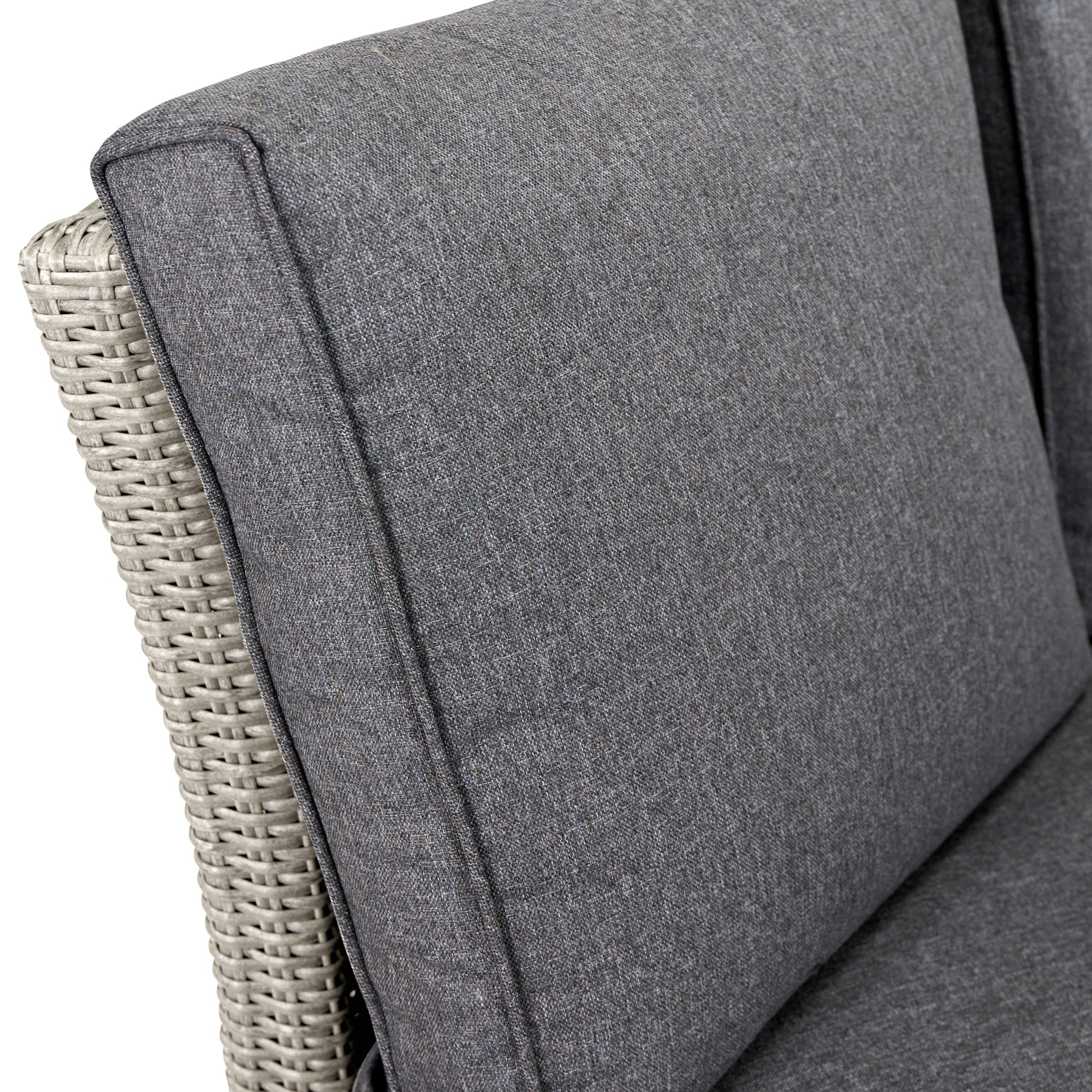 Bermuda Daybed Dining Set with Ceramic Top in Stone Grey