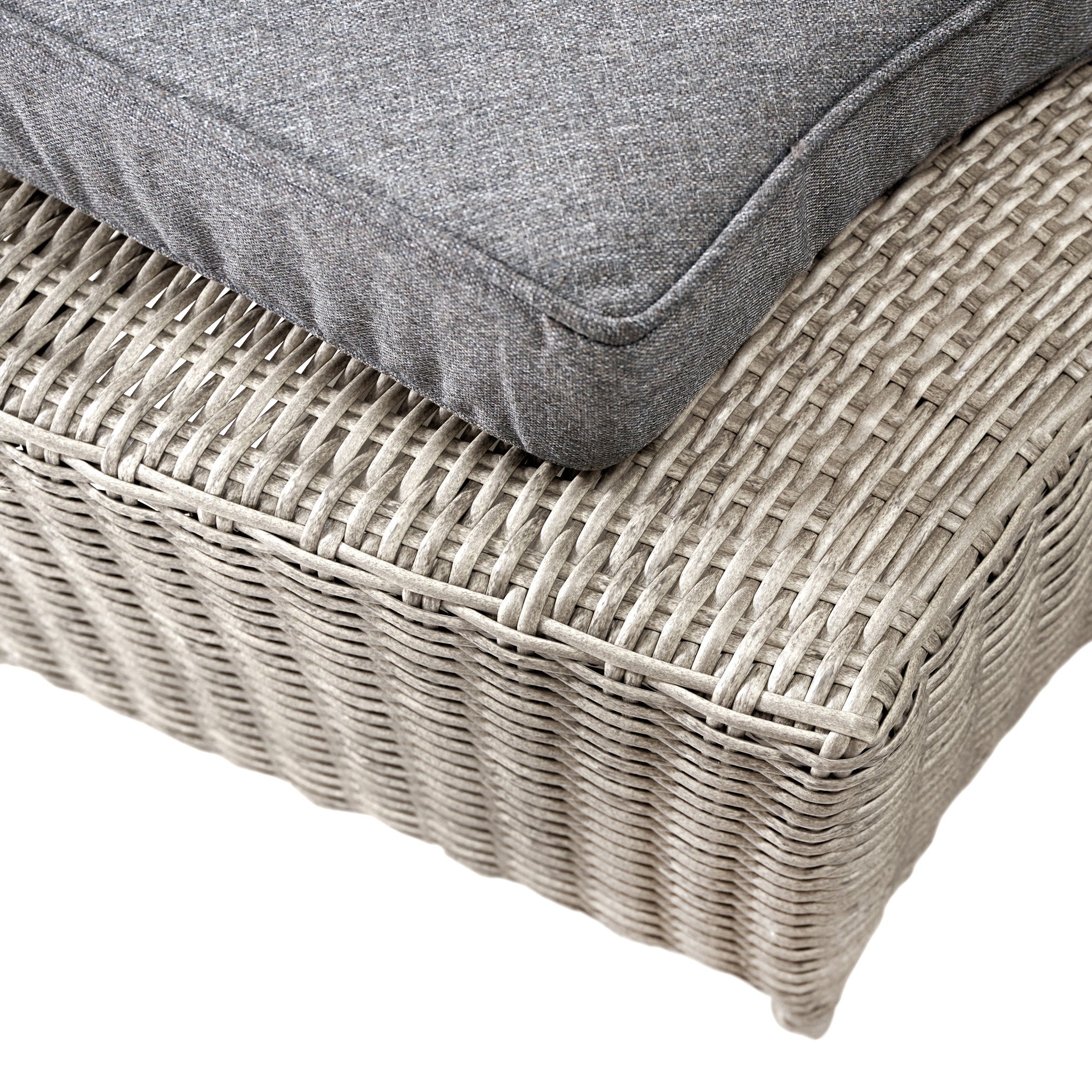 Bermuda Daybed Dining Set with Ceramic Top in Stone Grey