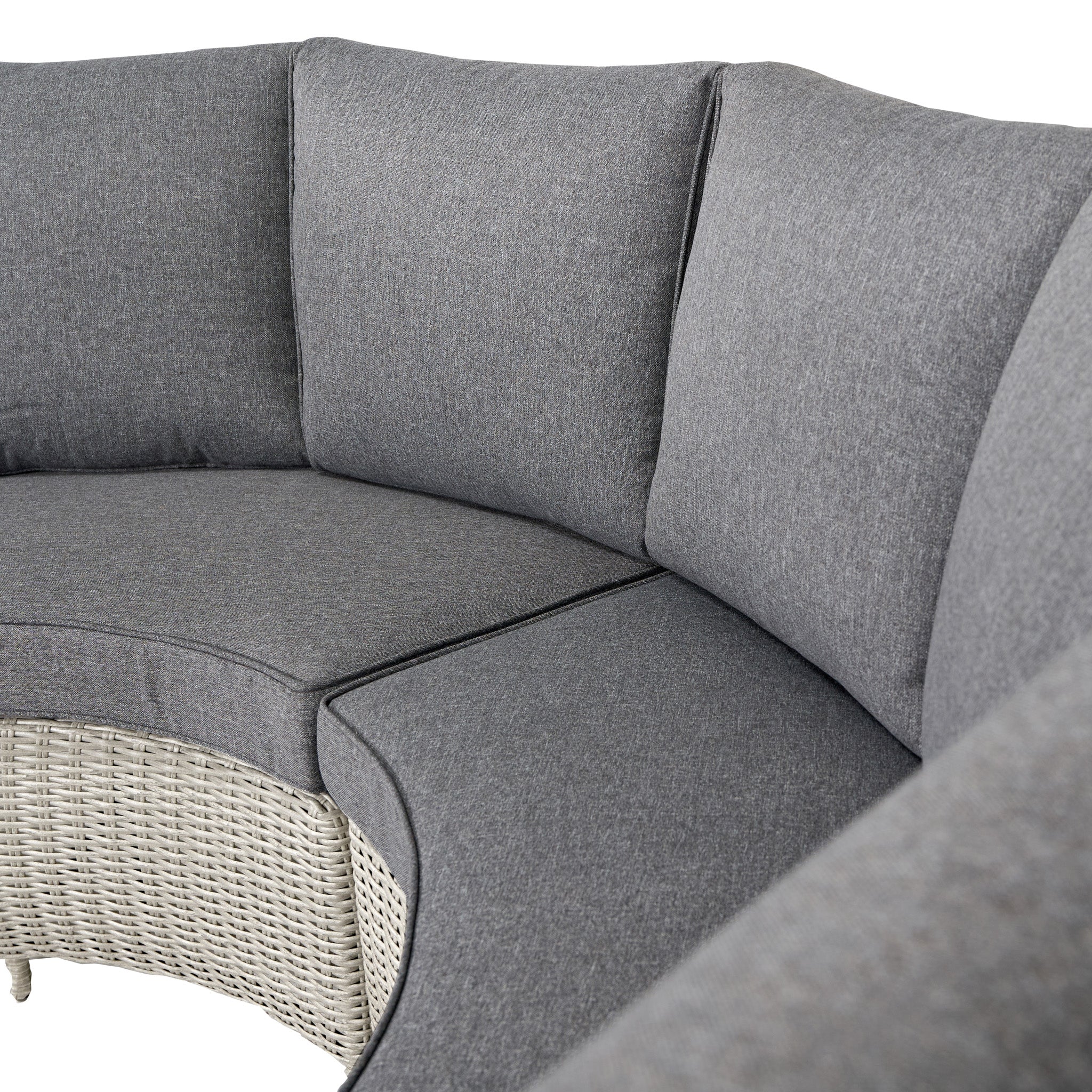 Bermuda Daybed Dining Set with Ceramic Top in Stone Grey
