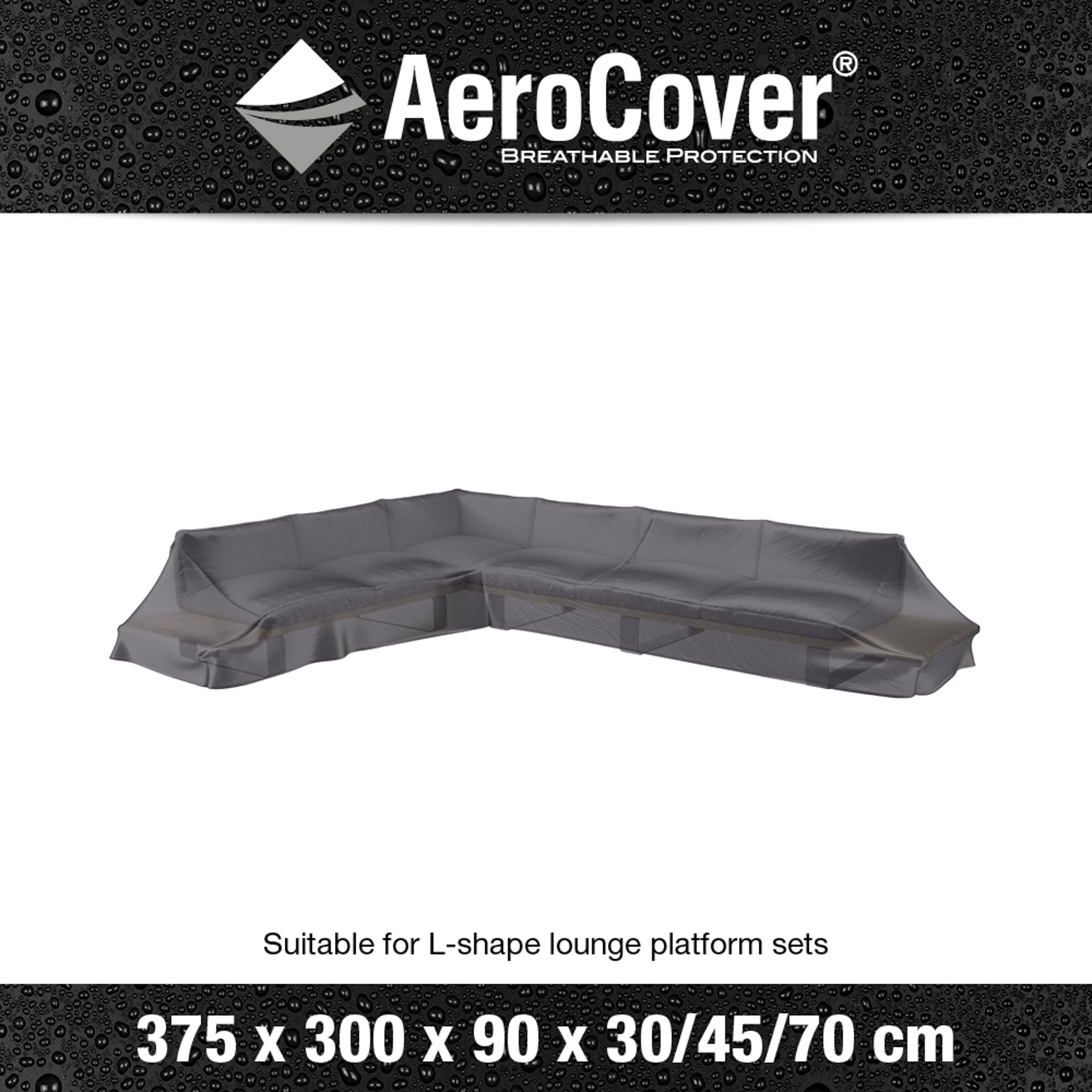 AeroCover - Right Hand Platform Cover 375x300x90xH30/45/70cm high