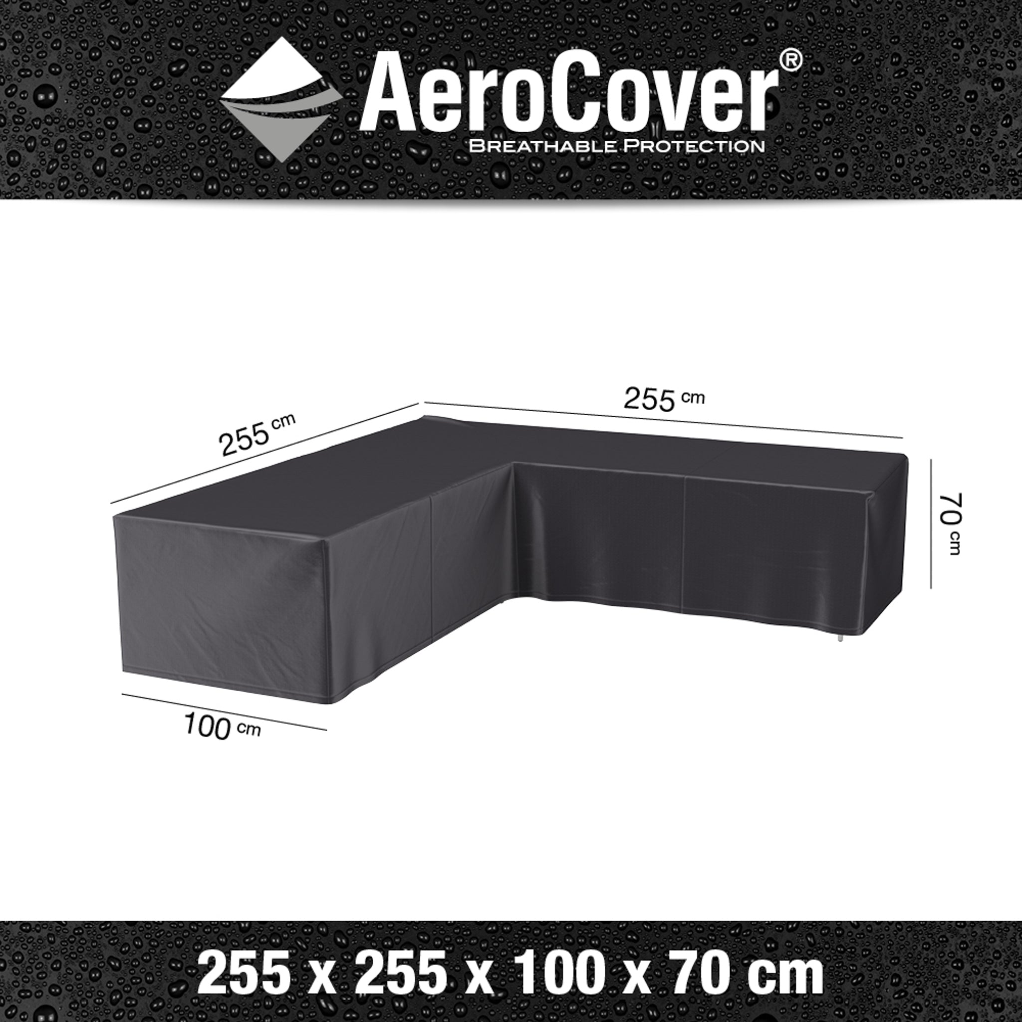 AeroCover - L-Shape Lounge Set Cover 255 x 255 x 100 x 70