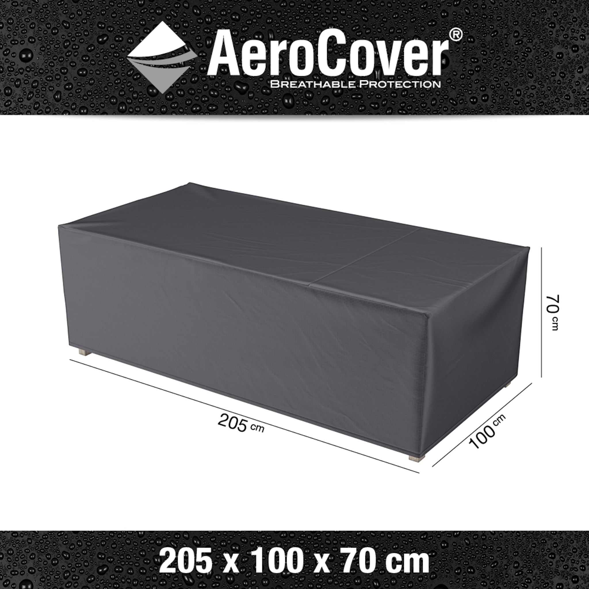 AeroCover - Lounge Bench Cover 205 x 100 x 70cm high