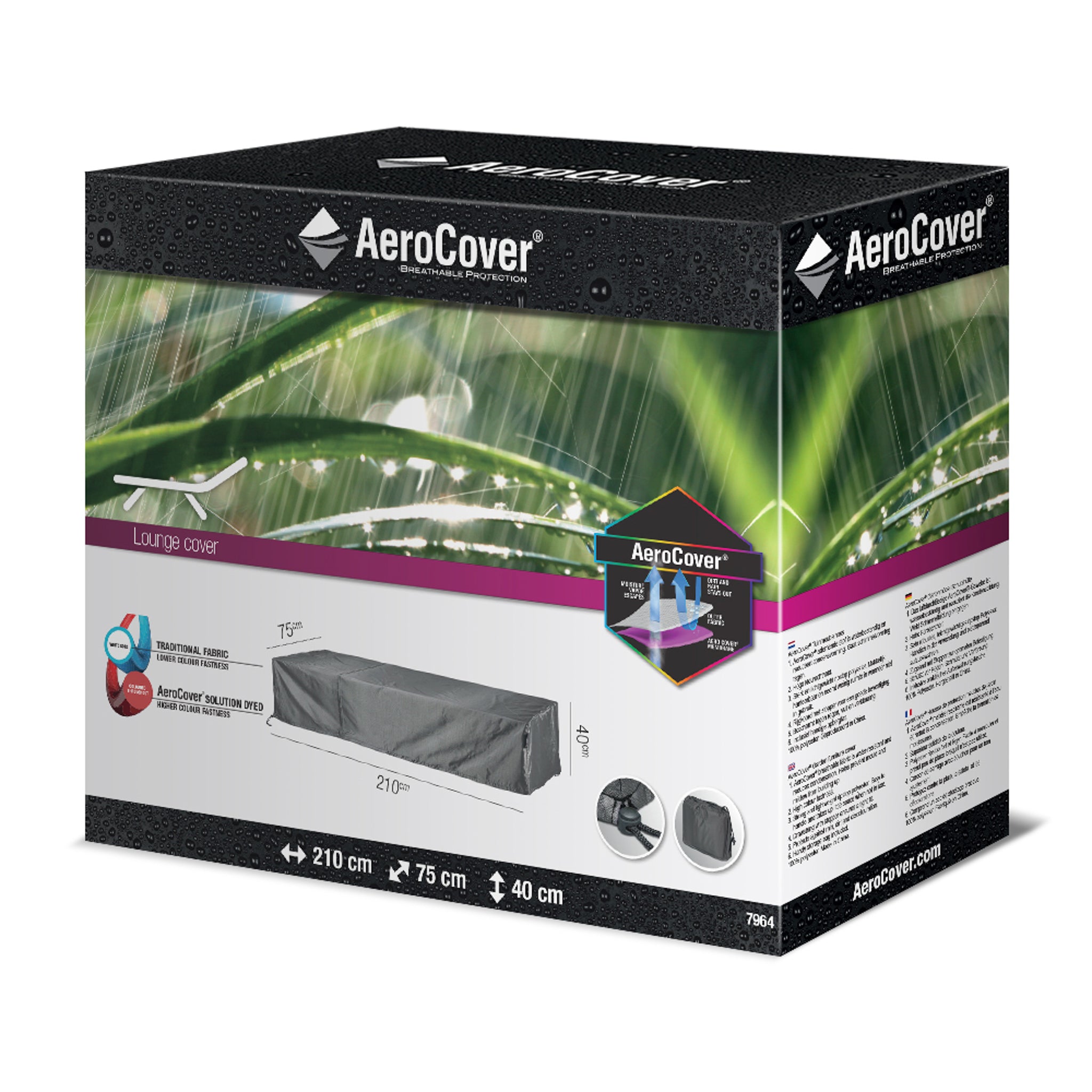 AeroCover - Loungebed Cover 210x75x40cm high