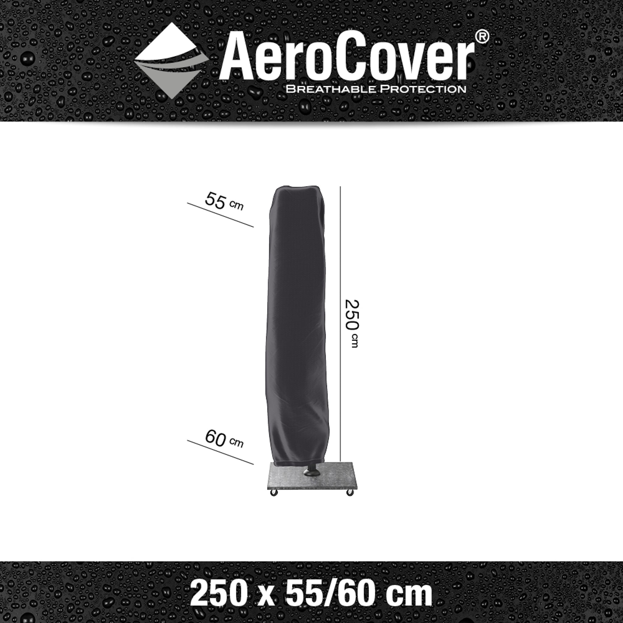 AeroCover - Free Arm Parasol Cover 250 x 55/60