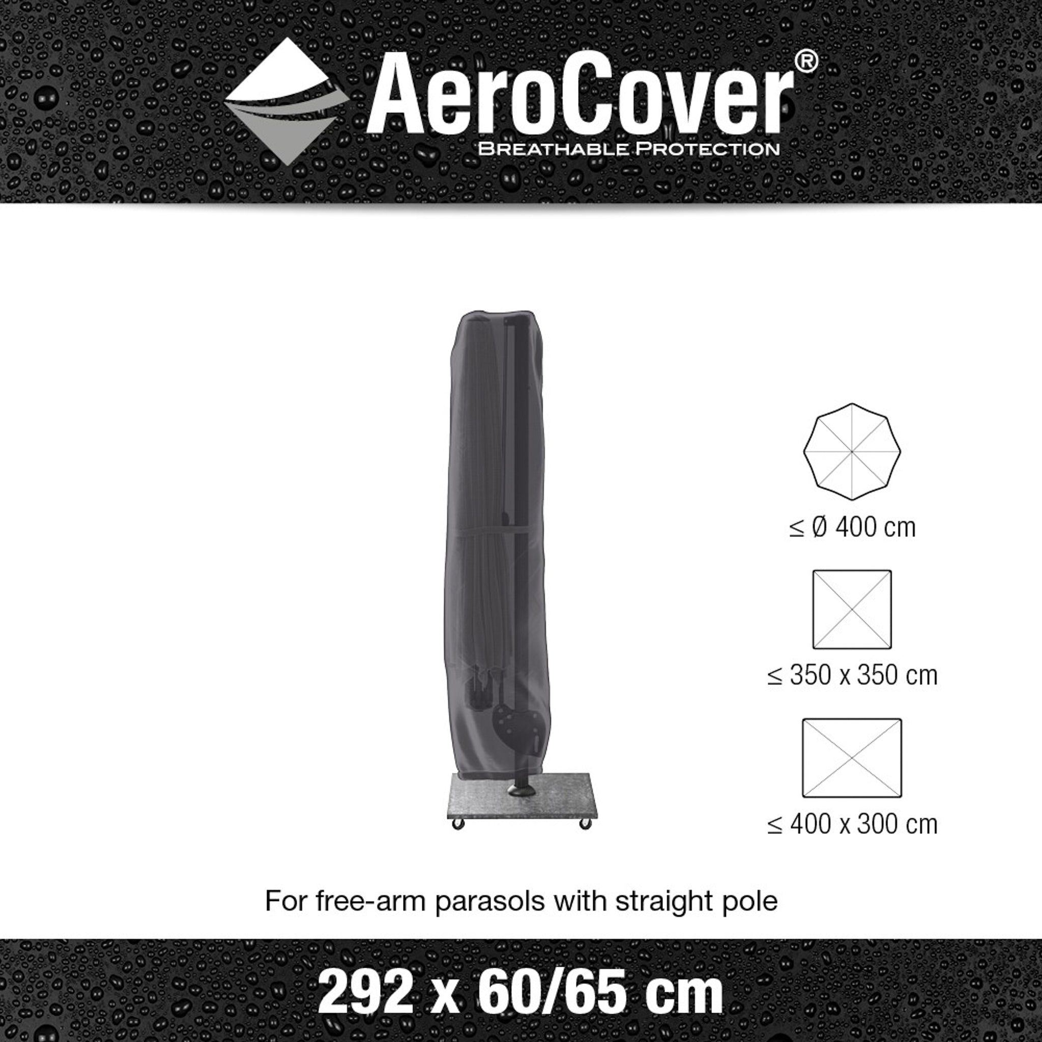 AeroCover - Free Arm Parasol Cover 292 x 60/65cm