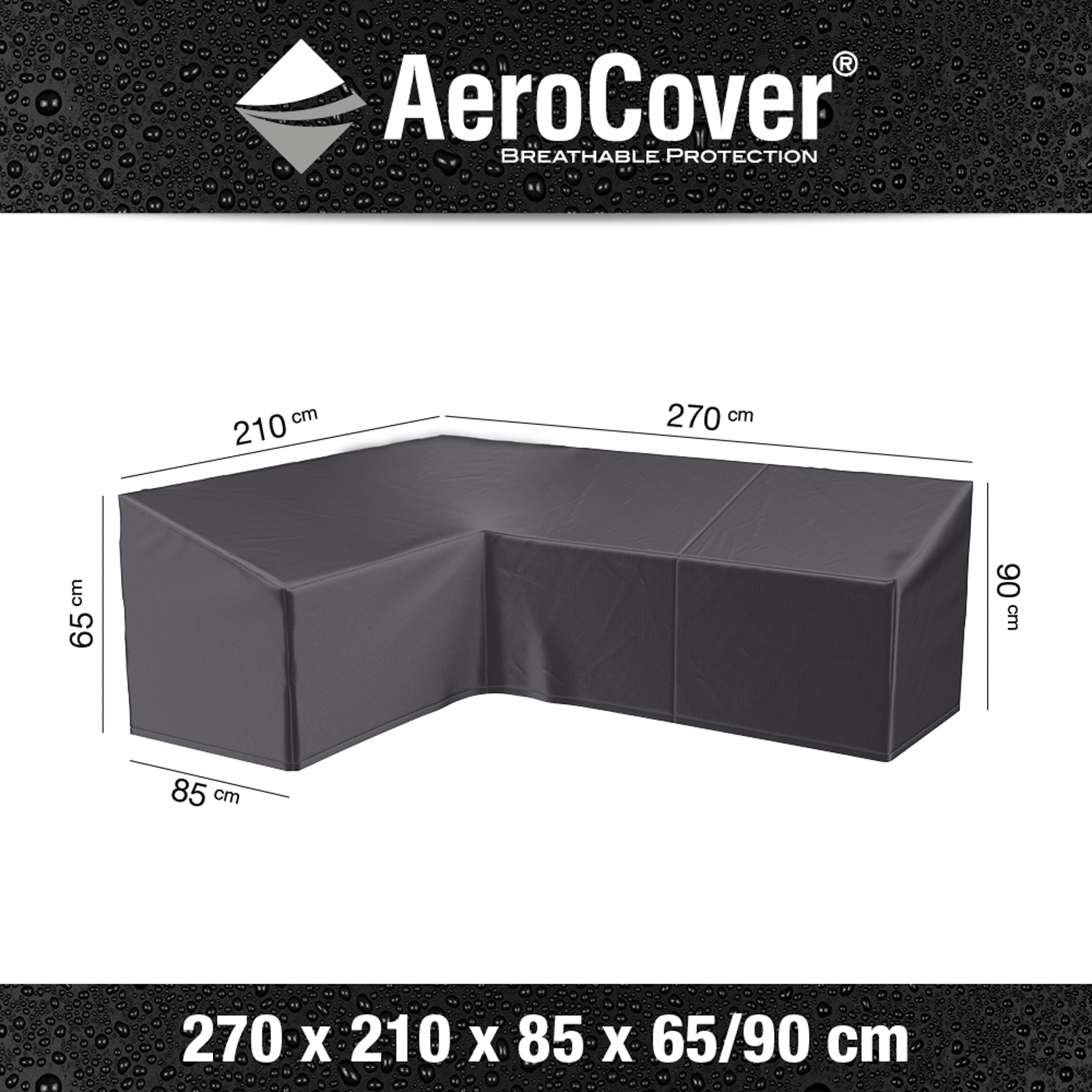AeroCover - Long Left Lounge Set Cover 270x210x85x65x90cm
