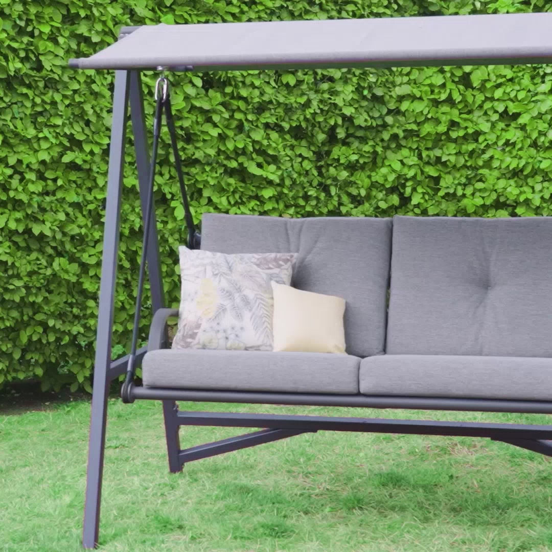Lima Aluminium Swing Seat in Washed Grey