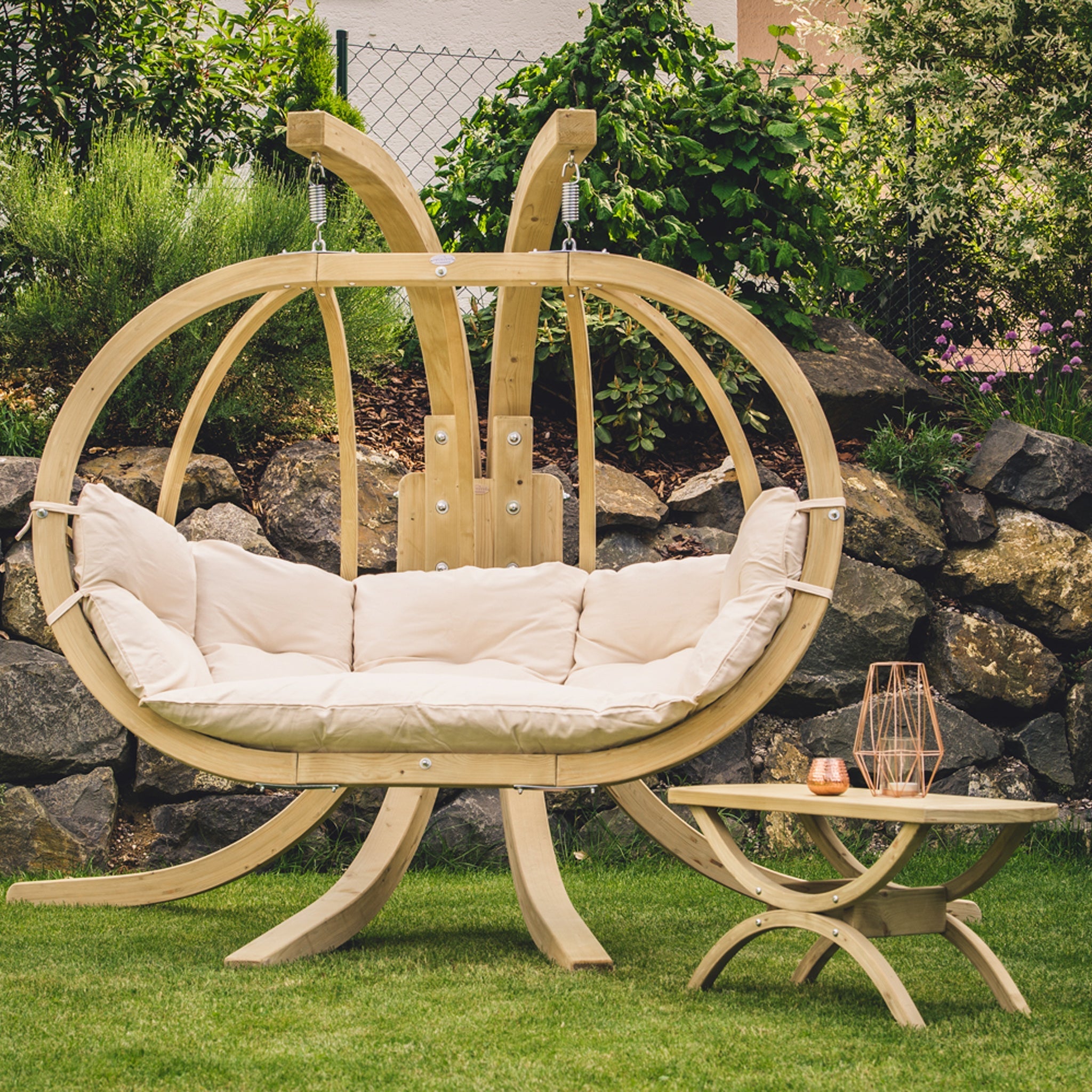 Globo Royal Double Seater Hanging Chair in Natura