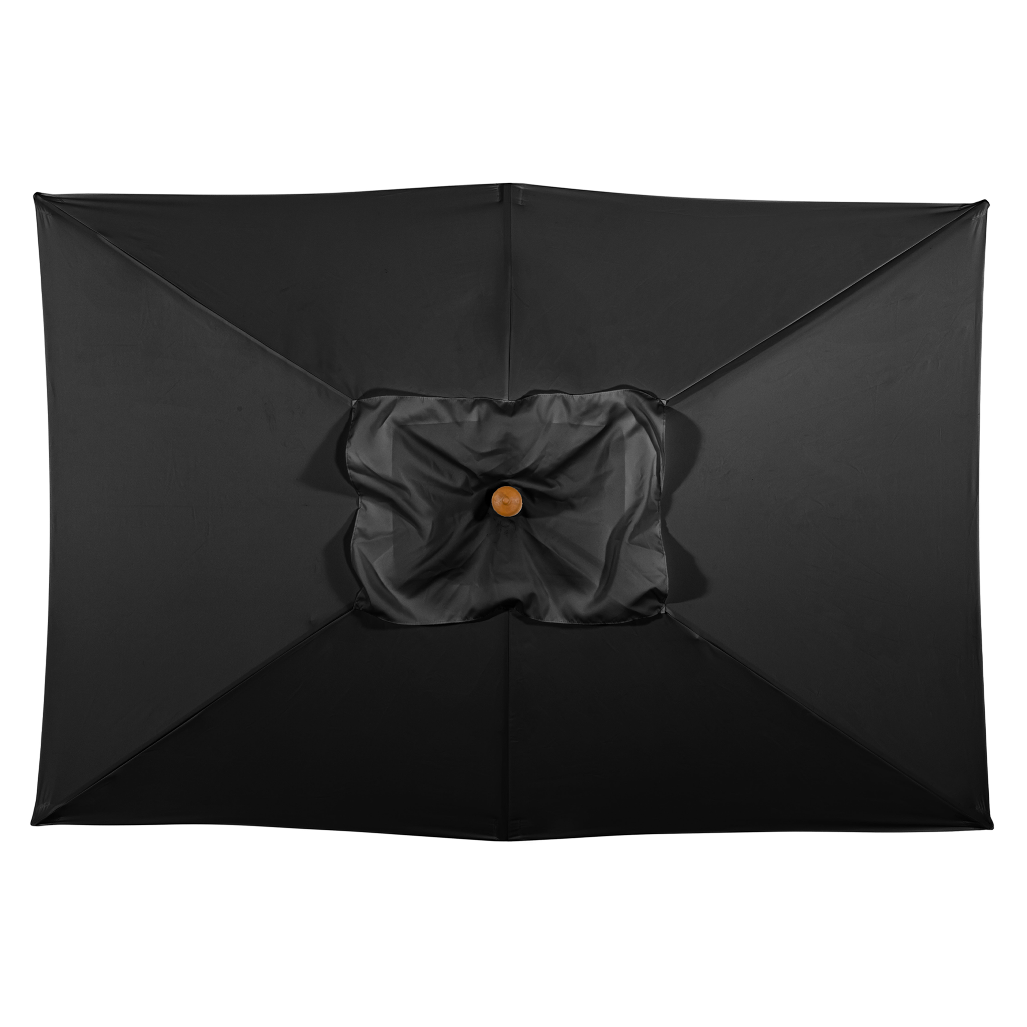 Kratos 3m x 2m Rectangular Wooden Parasol in Black