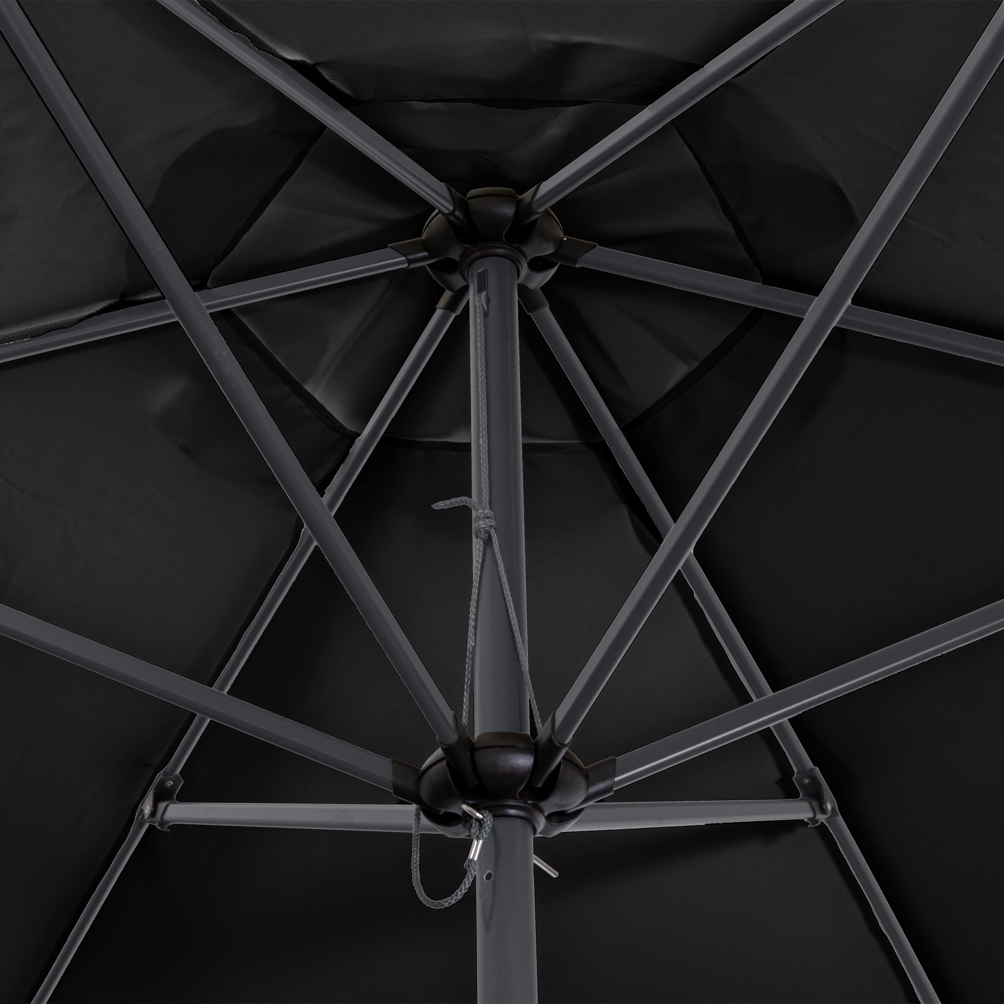 Triton 2.5m Round Aluminium Parasol in Black
