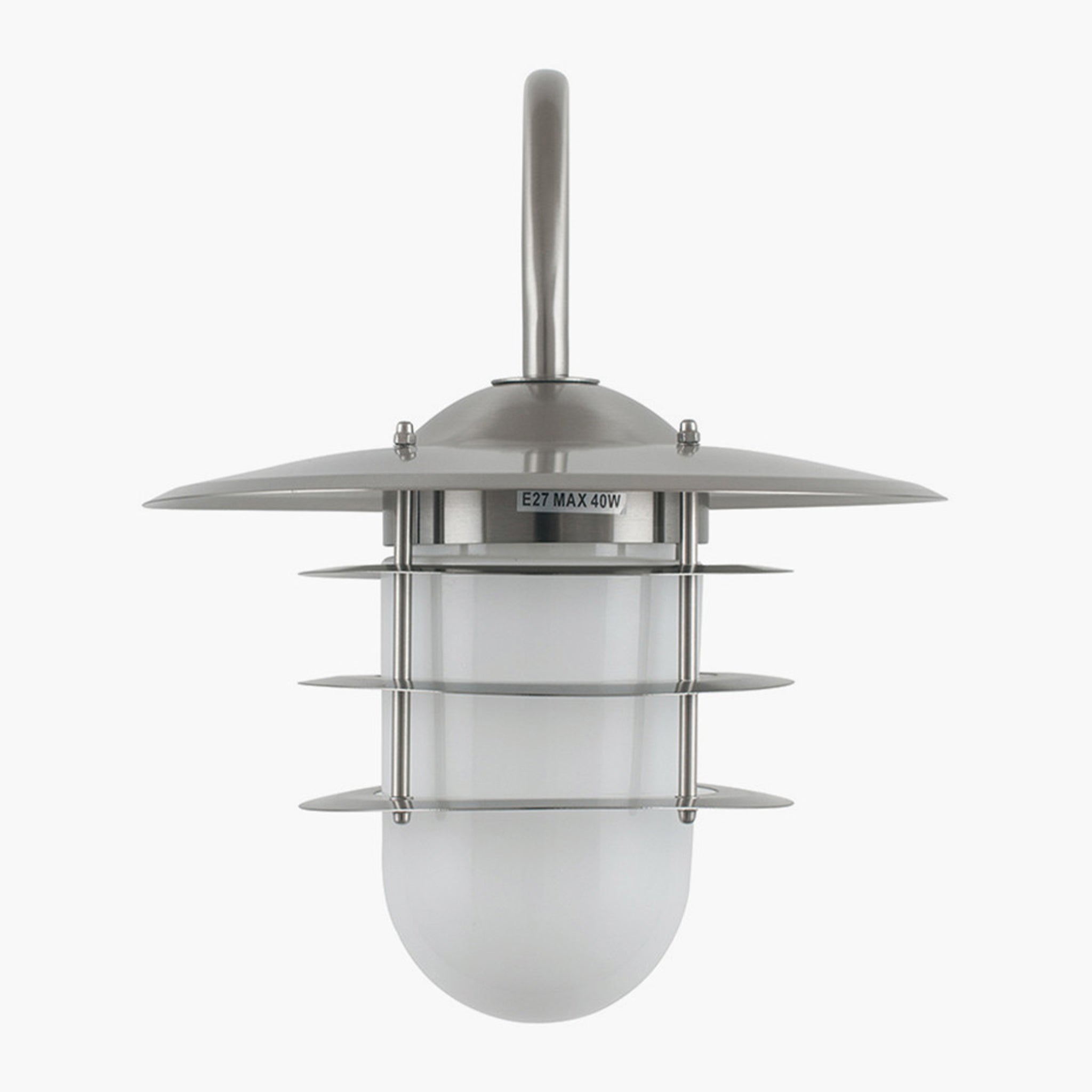 Centauri Glass Wall Light in Brushed Steel