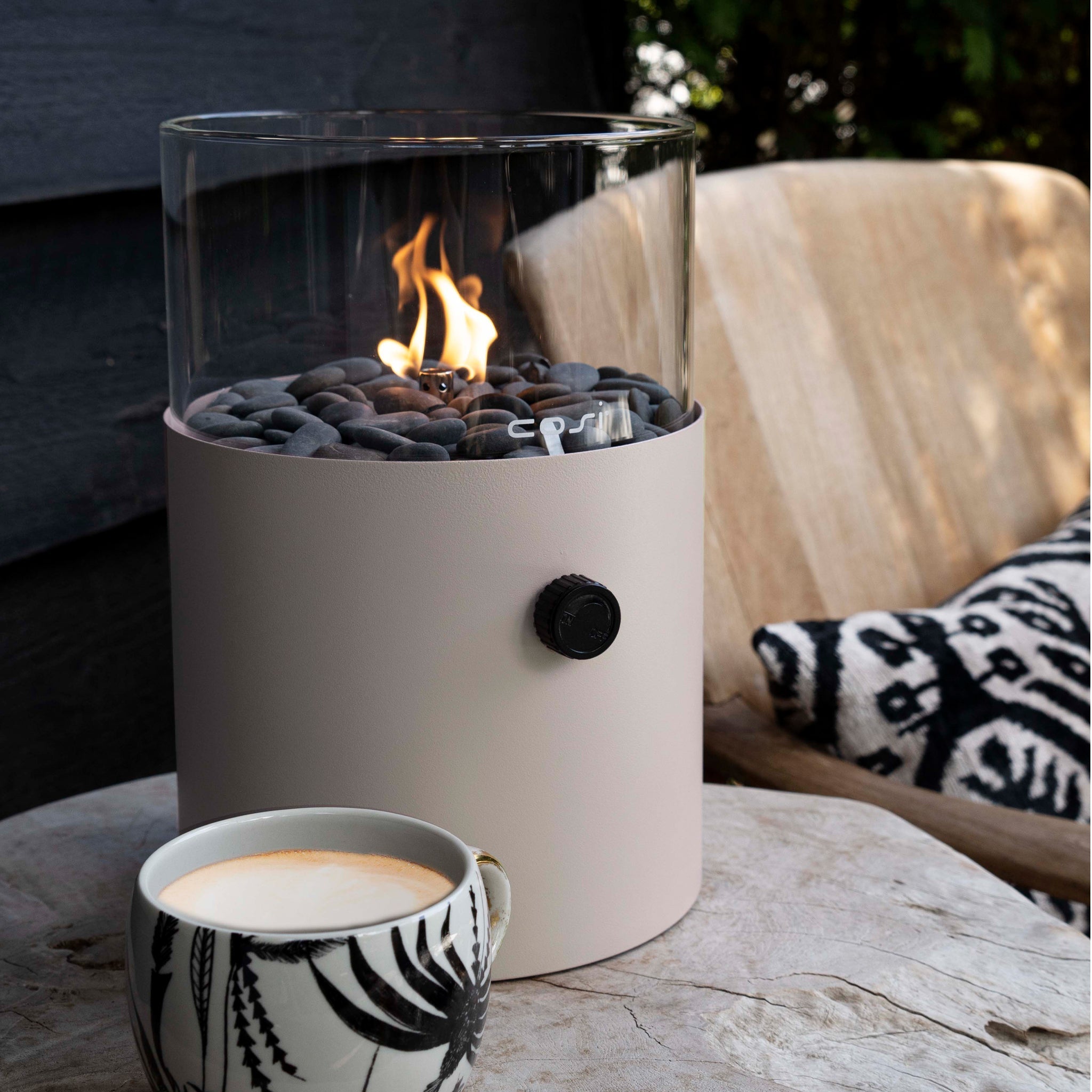 Cosiscoop Extra Large Fire Lantern in Taupe