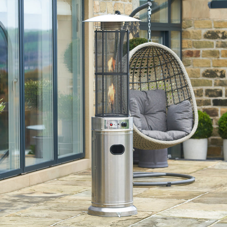 Cylinder Patio Heater in Stainless Steel