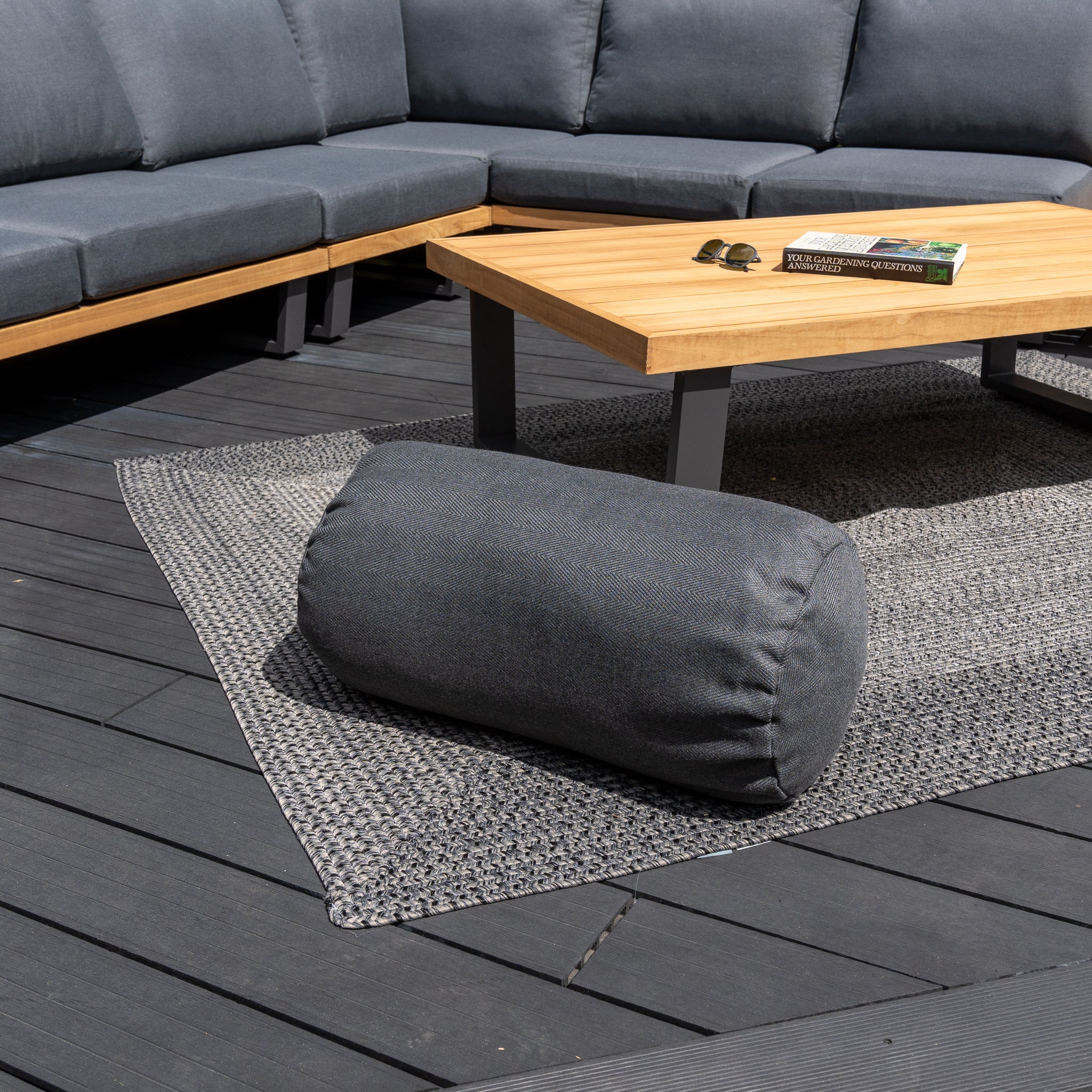 Agora Esquire Mica Large Round Bolster Floor Cushion - 72cm x 35cm