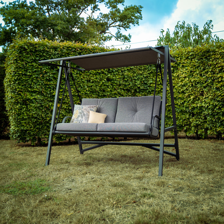 Lima Aluminium Swing Seat in Washed Grey