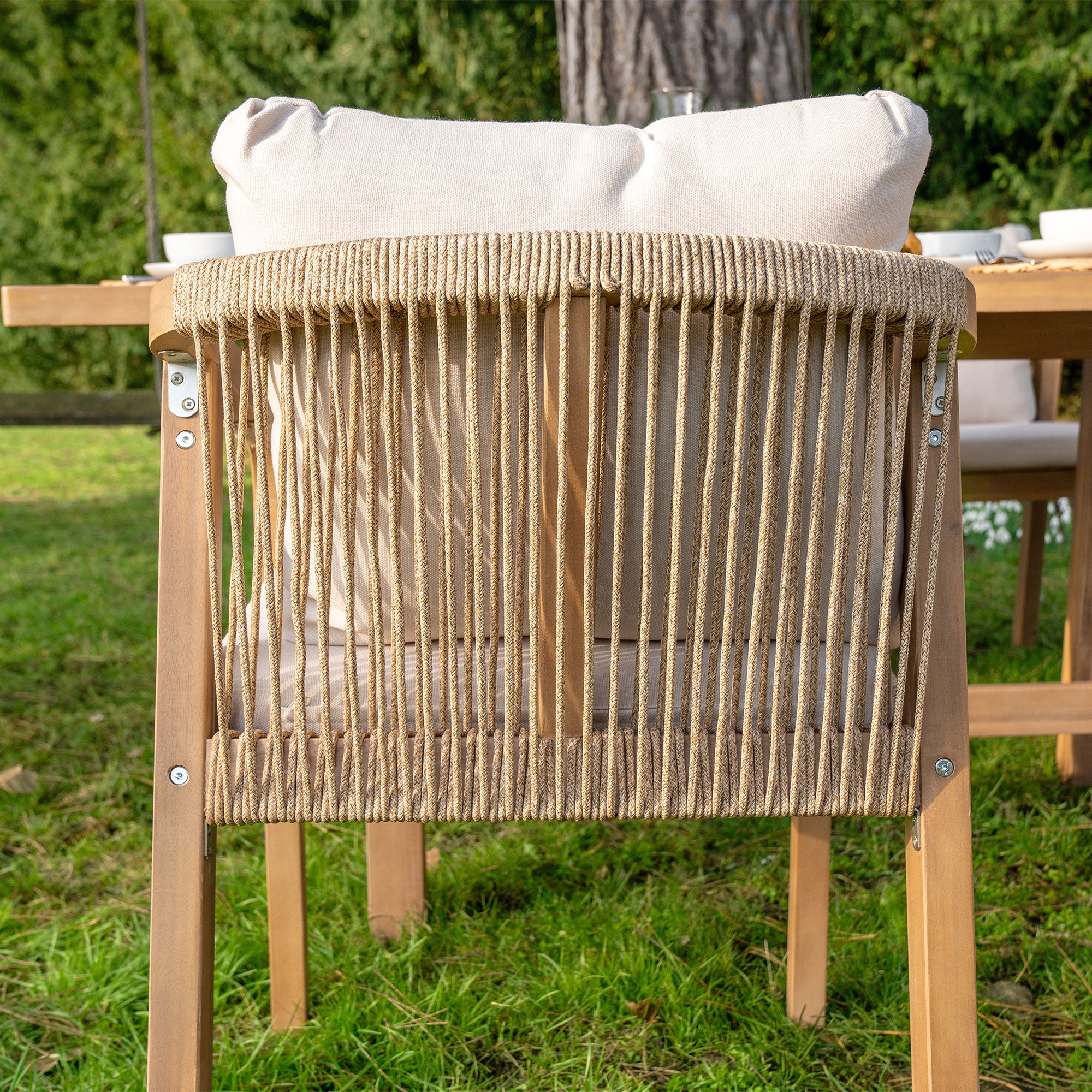 Quay 6 Seat Rectangular Dining Set in Linen