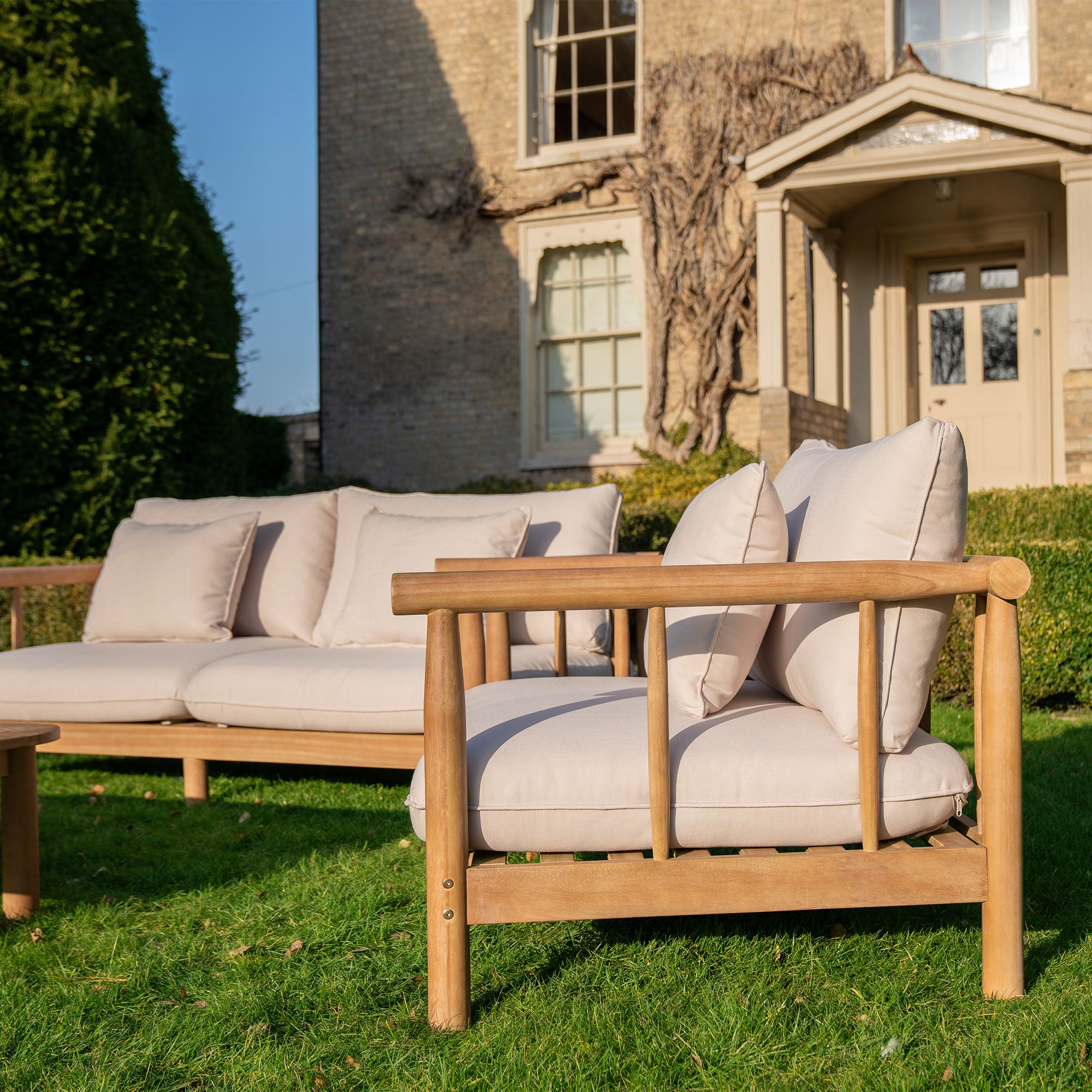 Lavenham 2 Seat Sofa Set in Linen