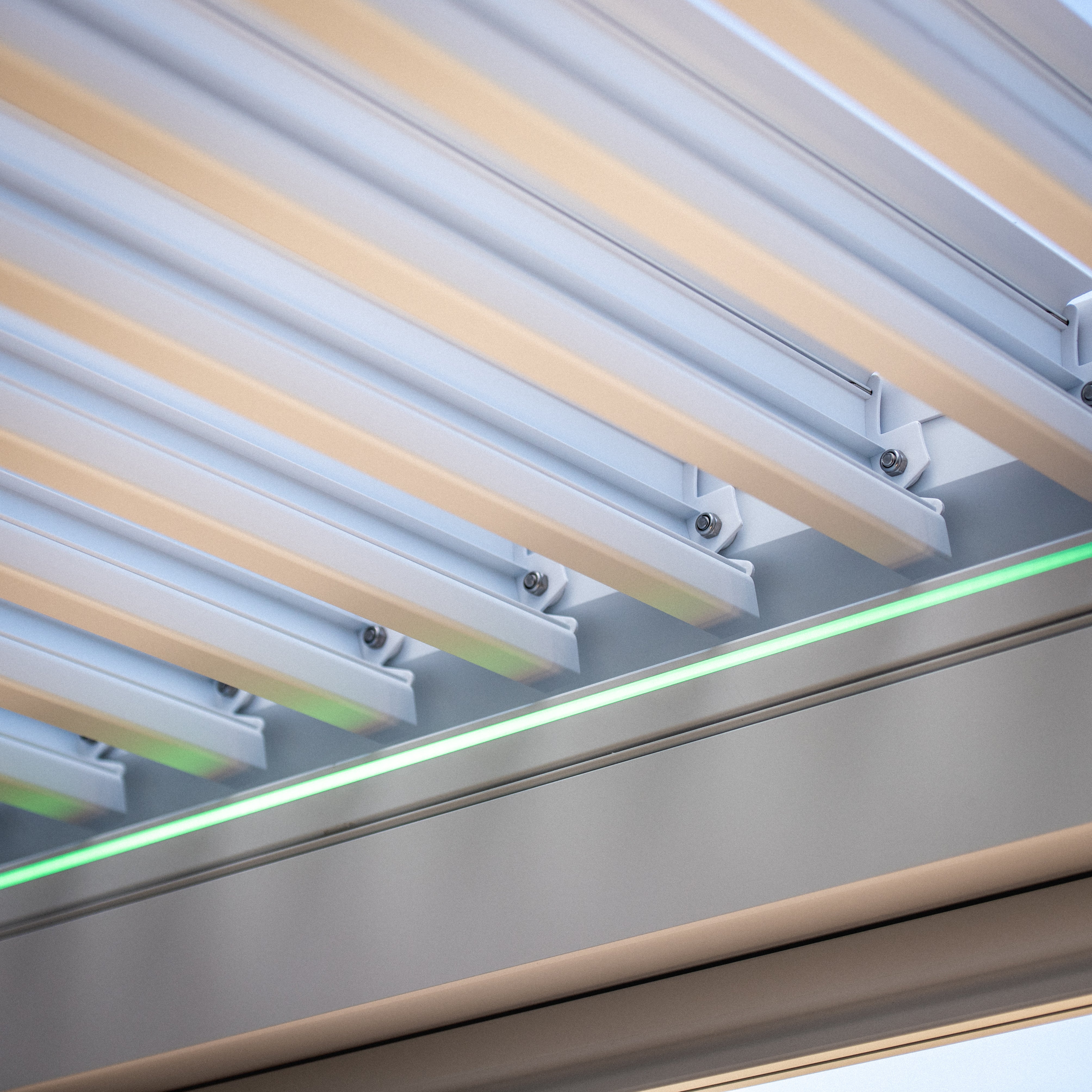 PergoSTET 3m x 4m Rectangular Pergola with 3 Drop Sides and LED Lighting in White