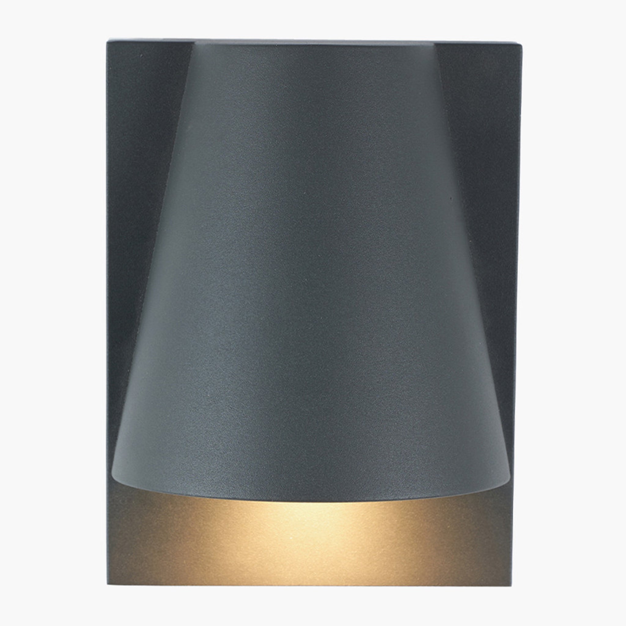 Dark Grey Metal Conical Wall Light