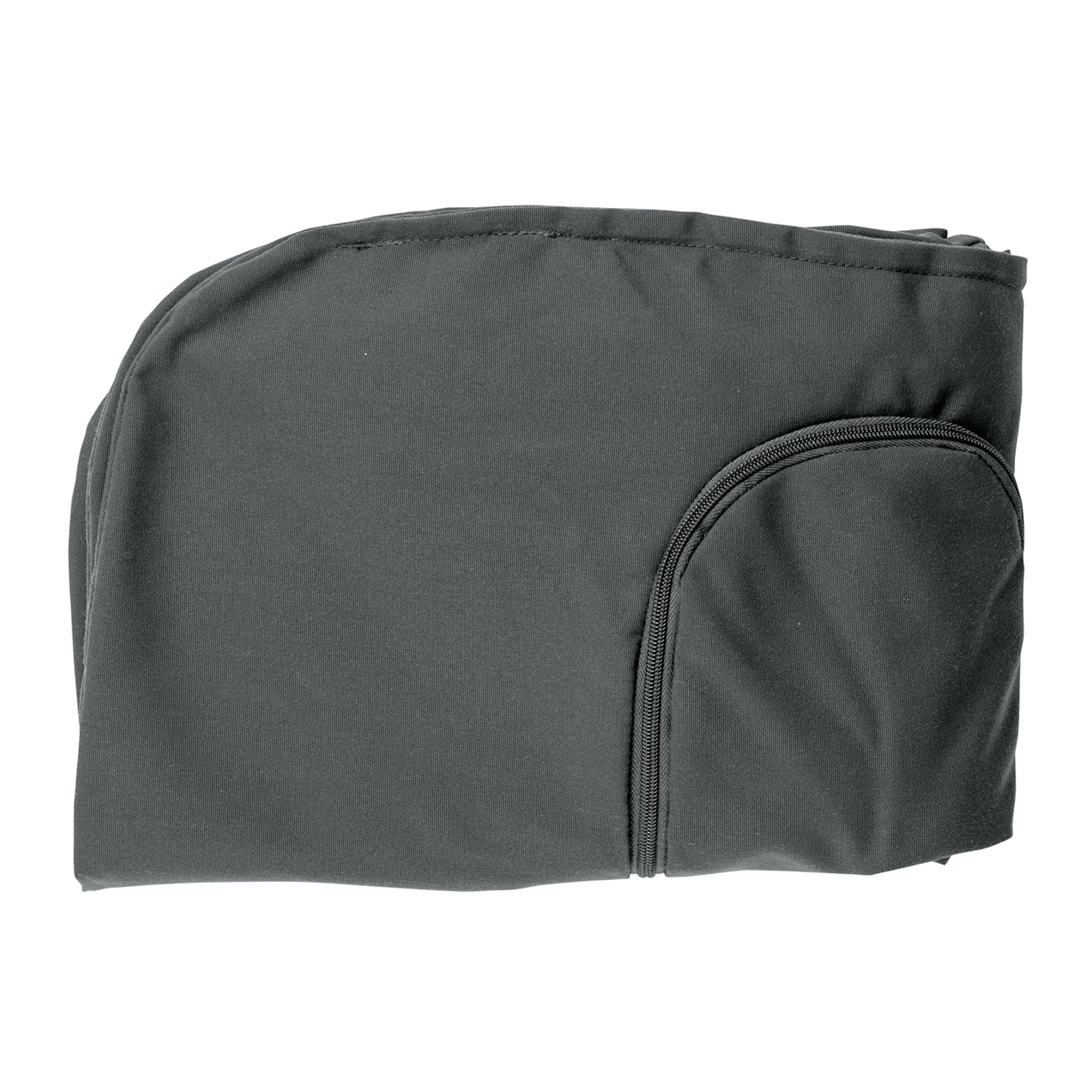 Folded Anthracite Grey Globo Siena Due Seat Weatherproof cover with a zippered pocket, perfect for outdoor seating.