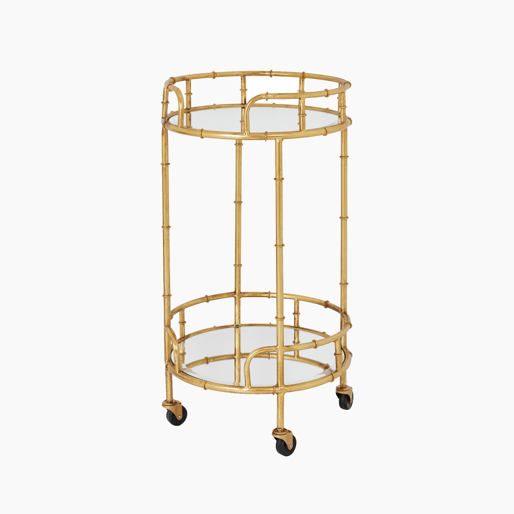 Gold Round Drinks Trolley
