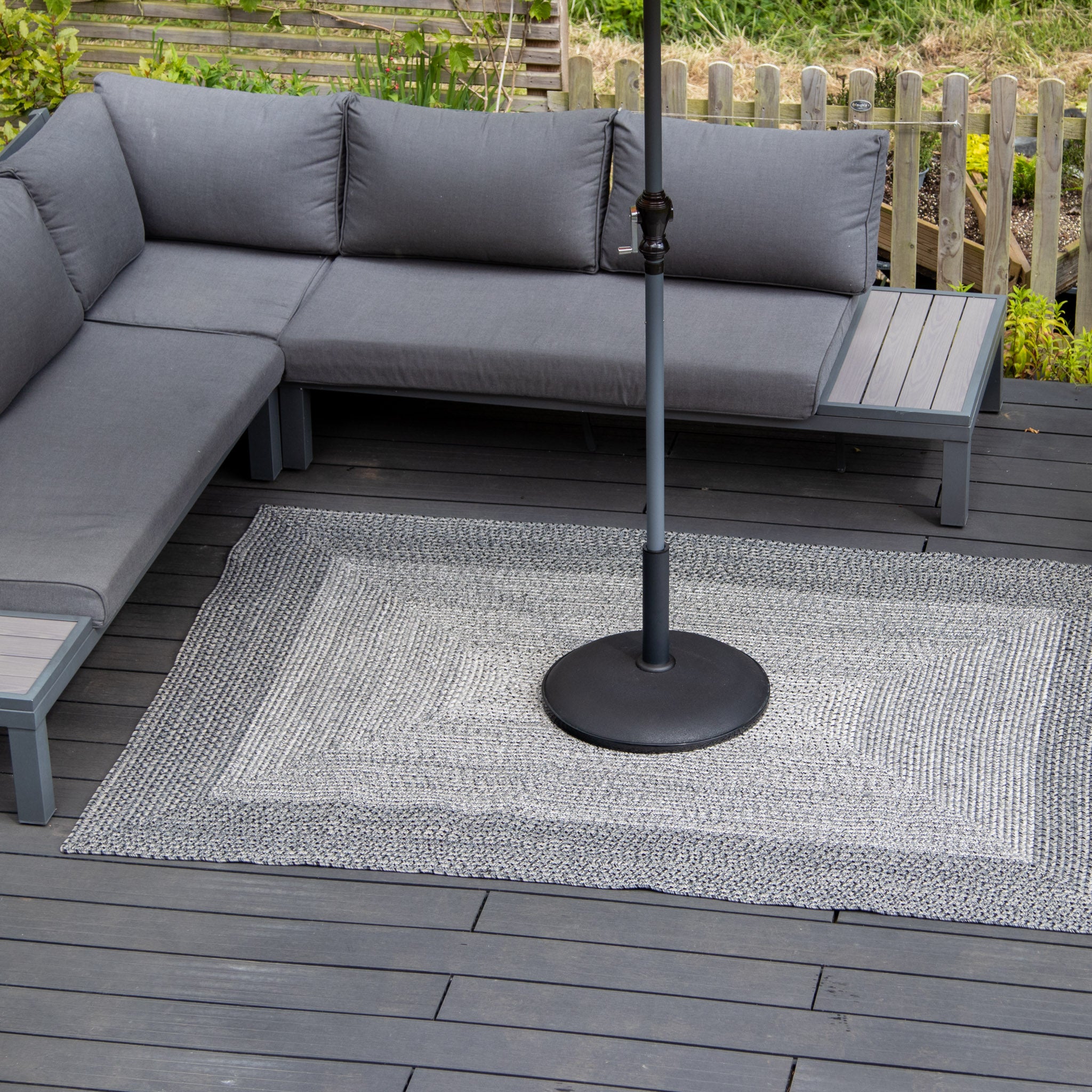 Artemis 305cm x 244cm Weatherproof Indoor and Outdoor Rug in Slate Grey