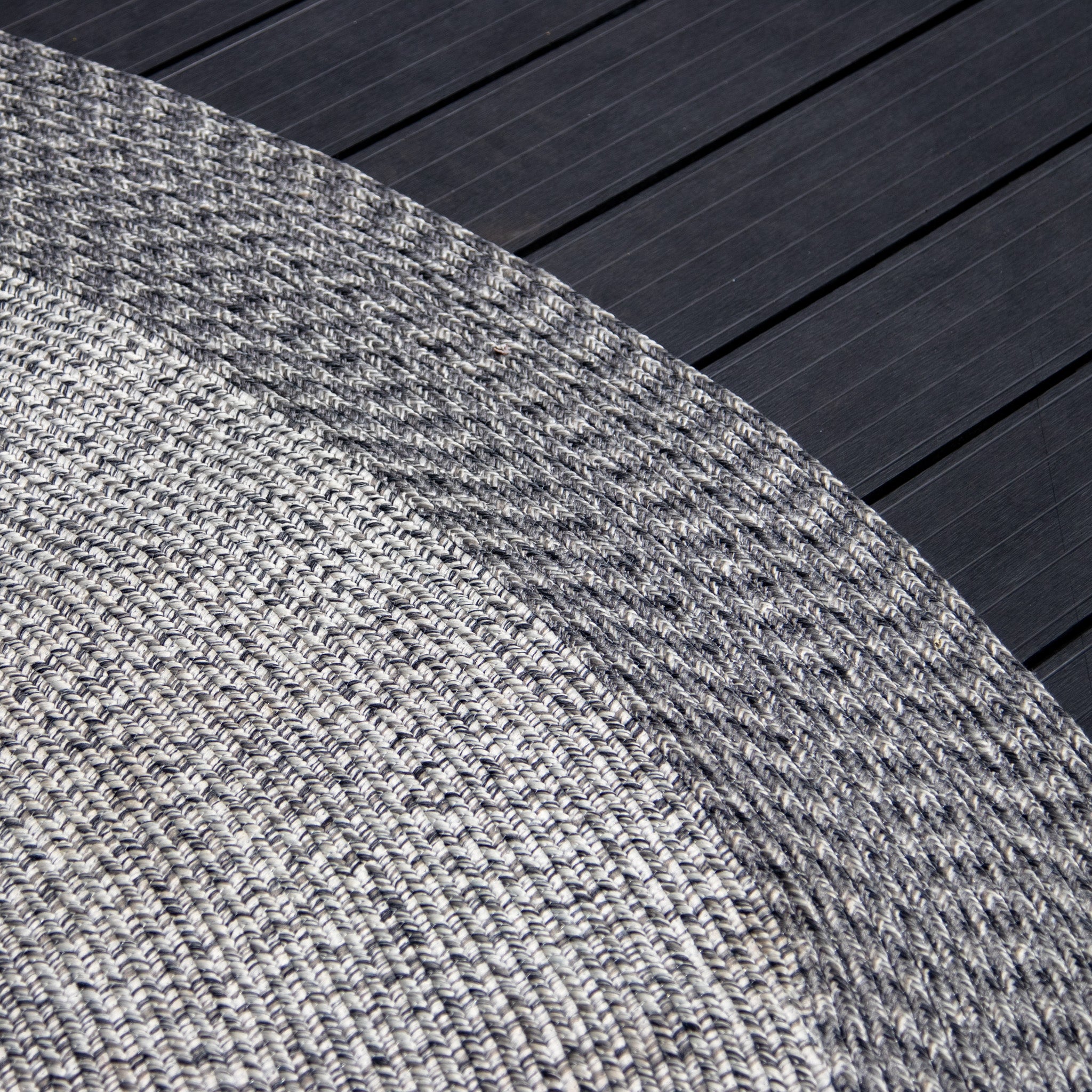 Athena 270cm Round Weatherproof Indoor and Outdoor Rug in Shale Grey