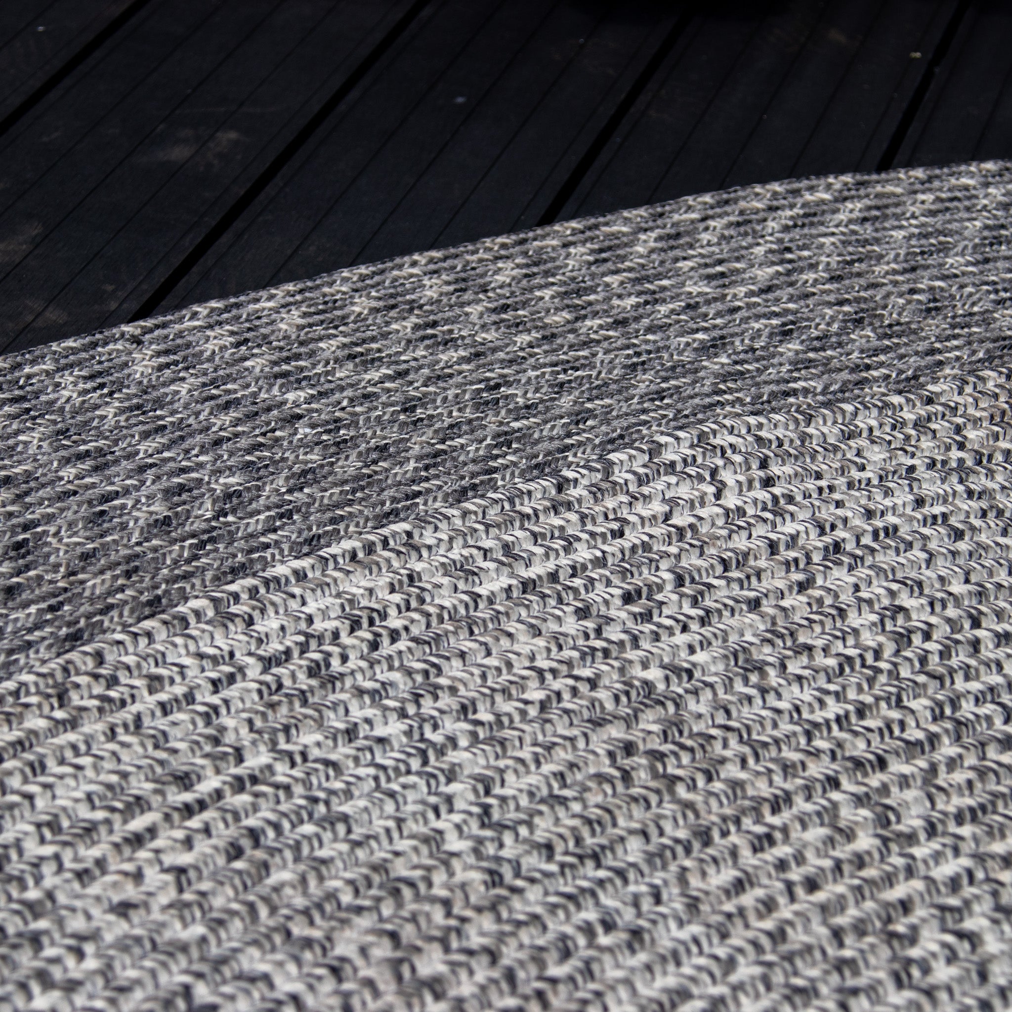 Athena 270cm Round Weatherproof Indoor and Outdoor Rug in Shale Grey