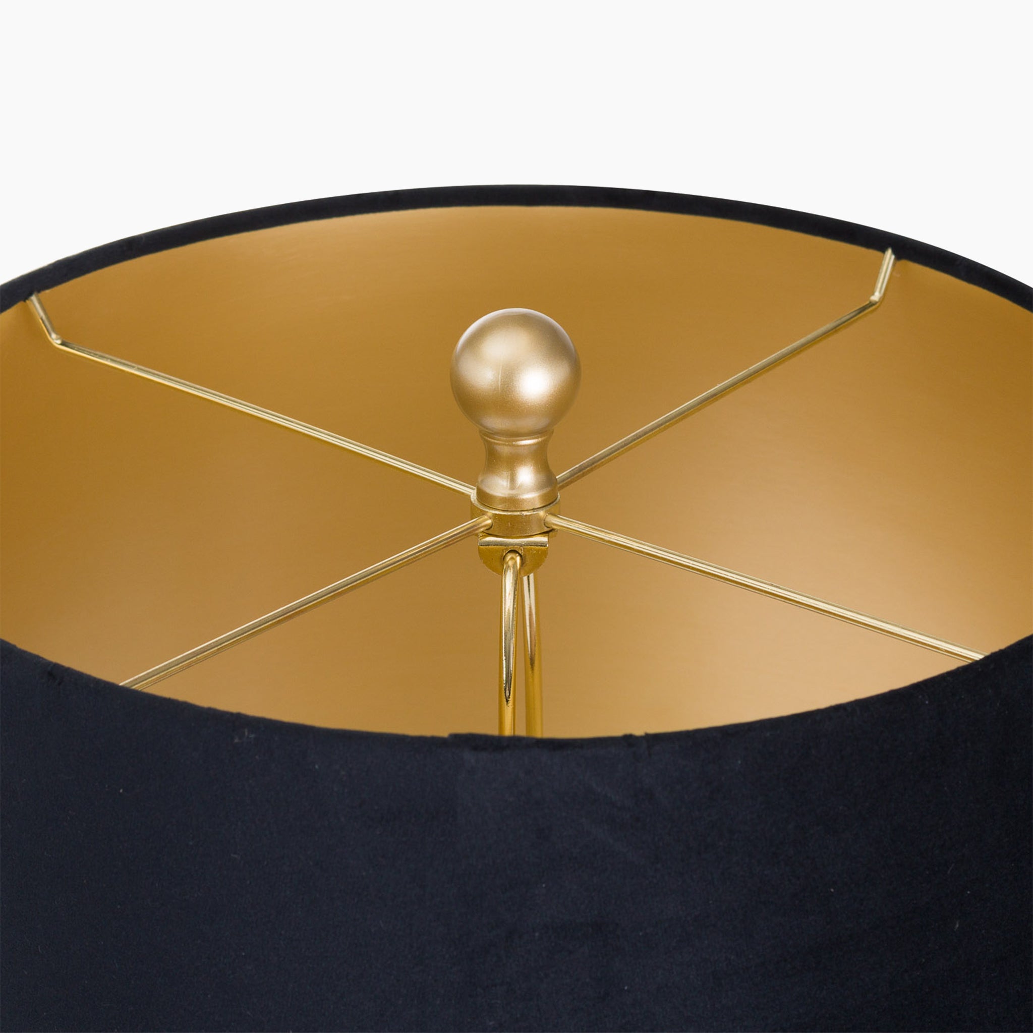 Jem Honey Comb Gold Table Lamp With Black Velvet Shade