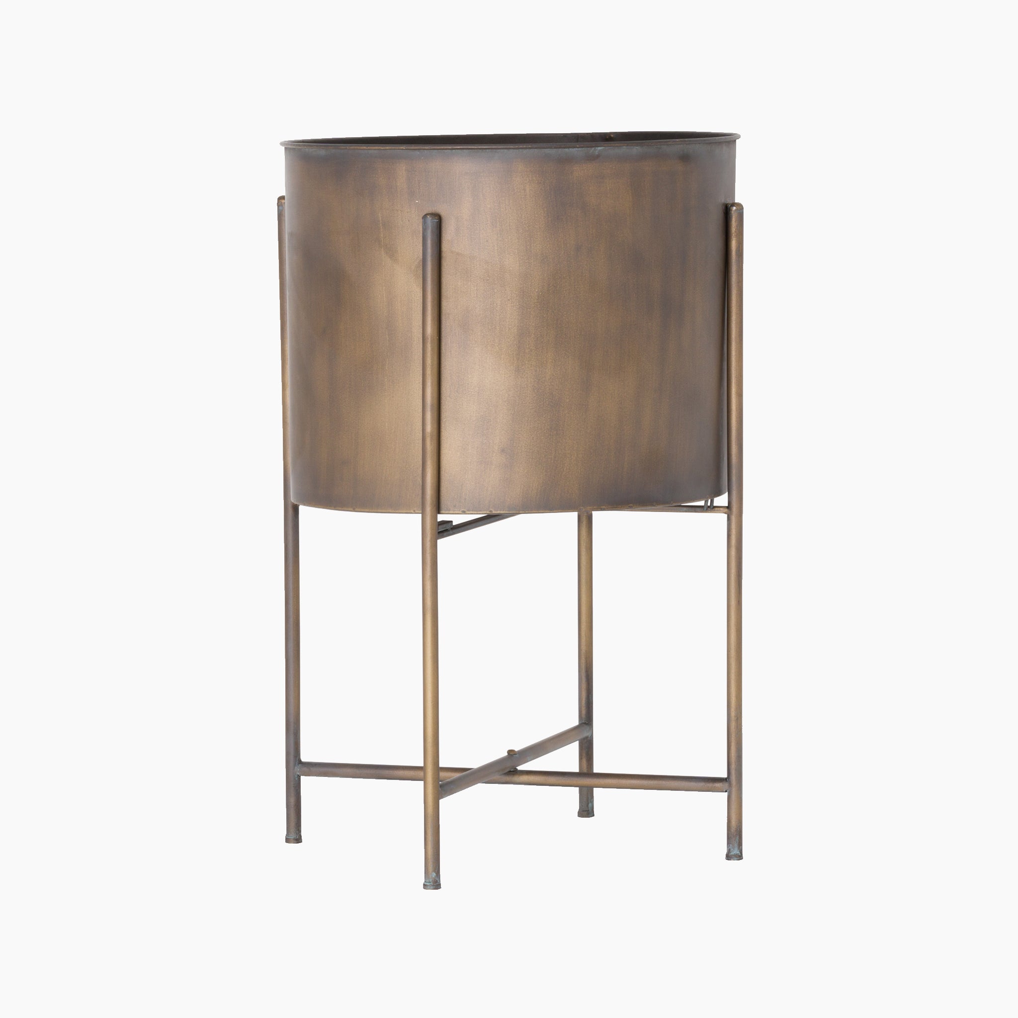 Large Bronze Planter On Frame