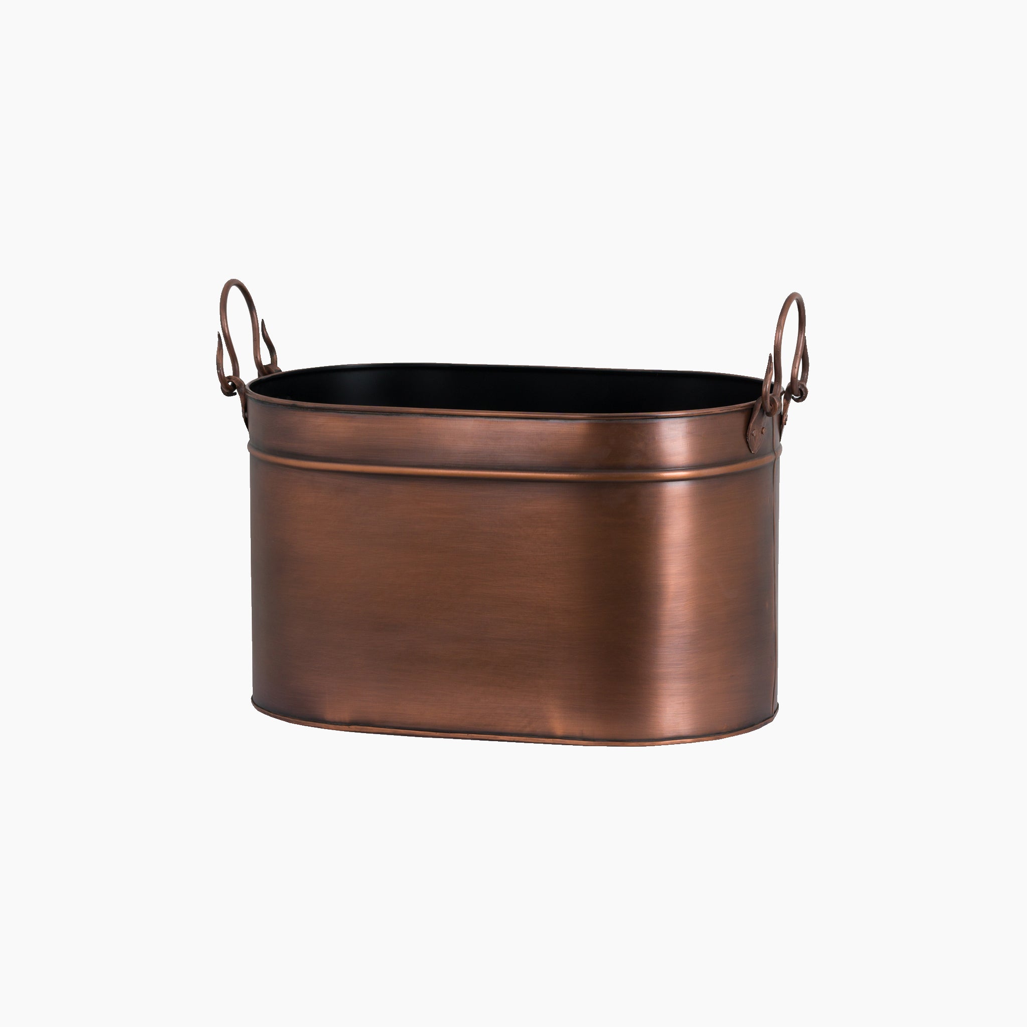 Large Copper Log Bucket