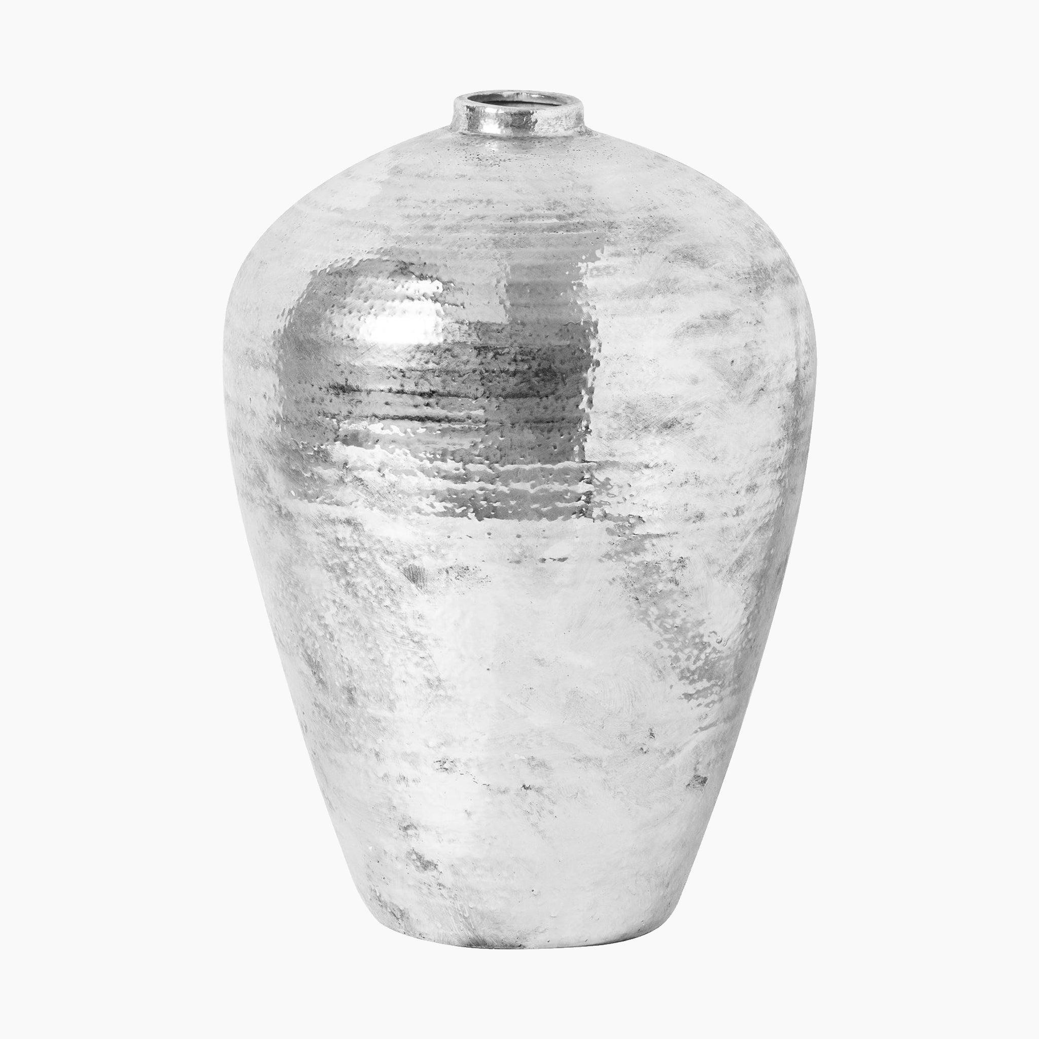 Large Hammered Silver Astral Vase
