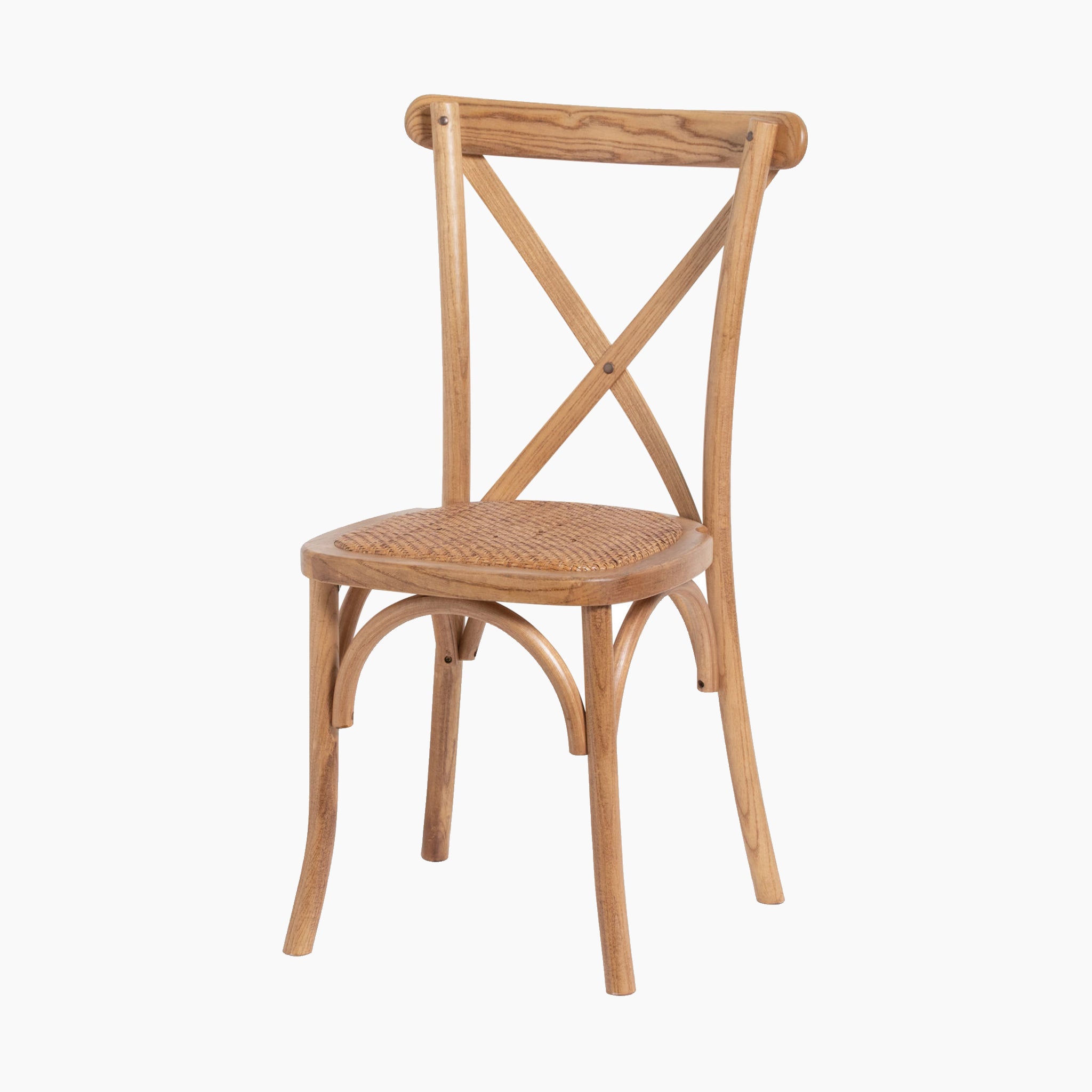 Light Oak Cross Back Dining Chair